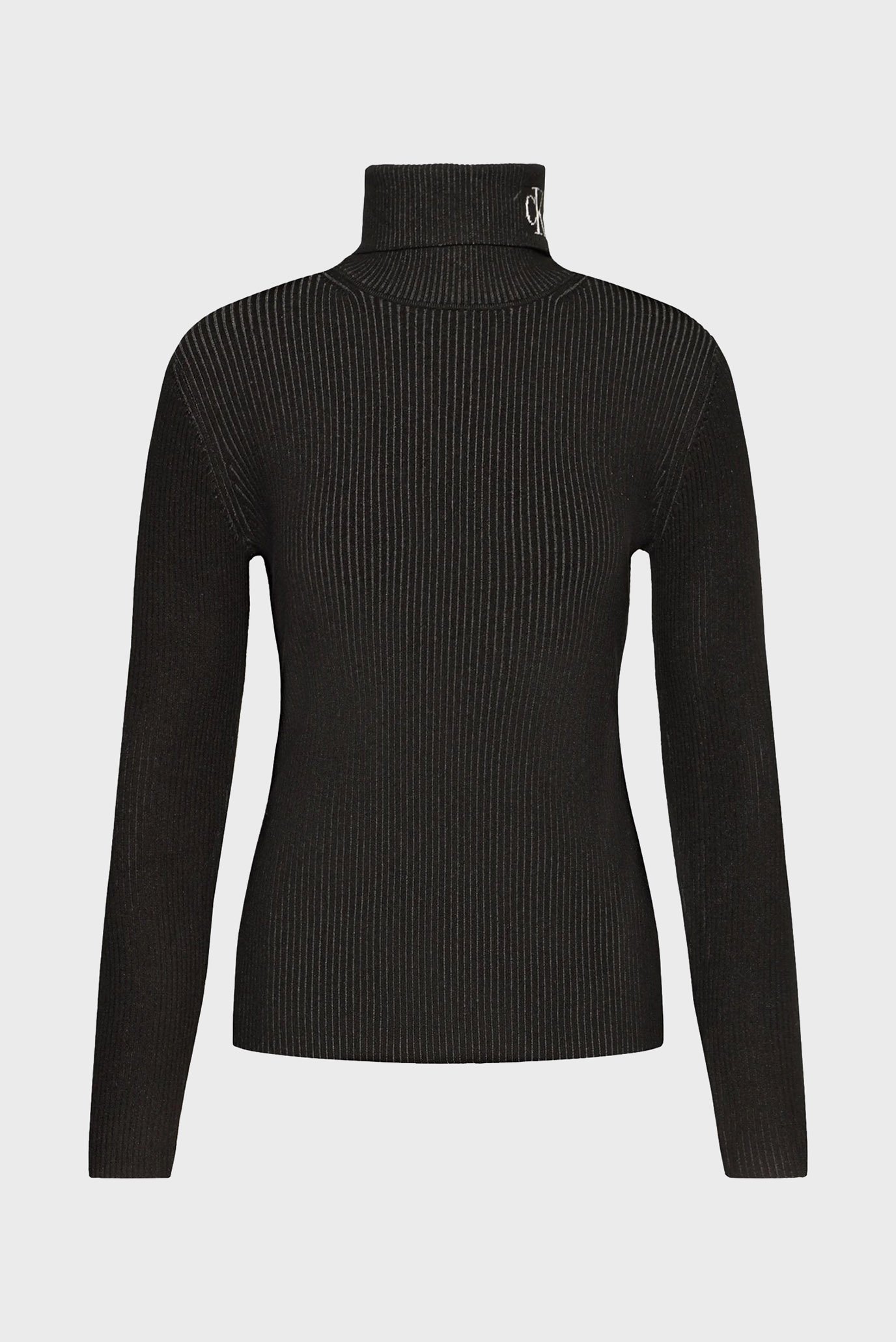 Свитер/RIB ROLL NECK WITH CK 5