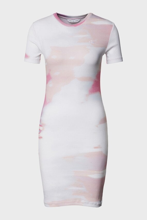 Платье AOP RIB SHORT SLEEVE DRESS