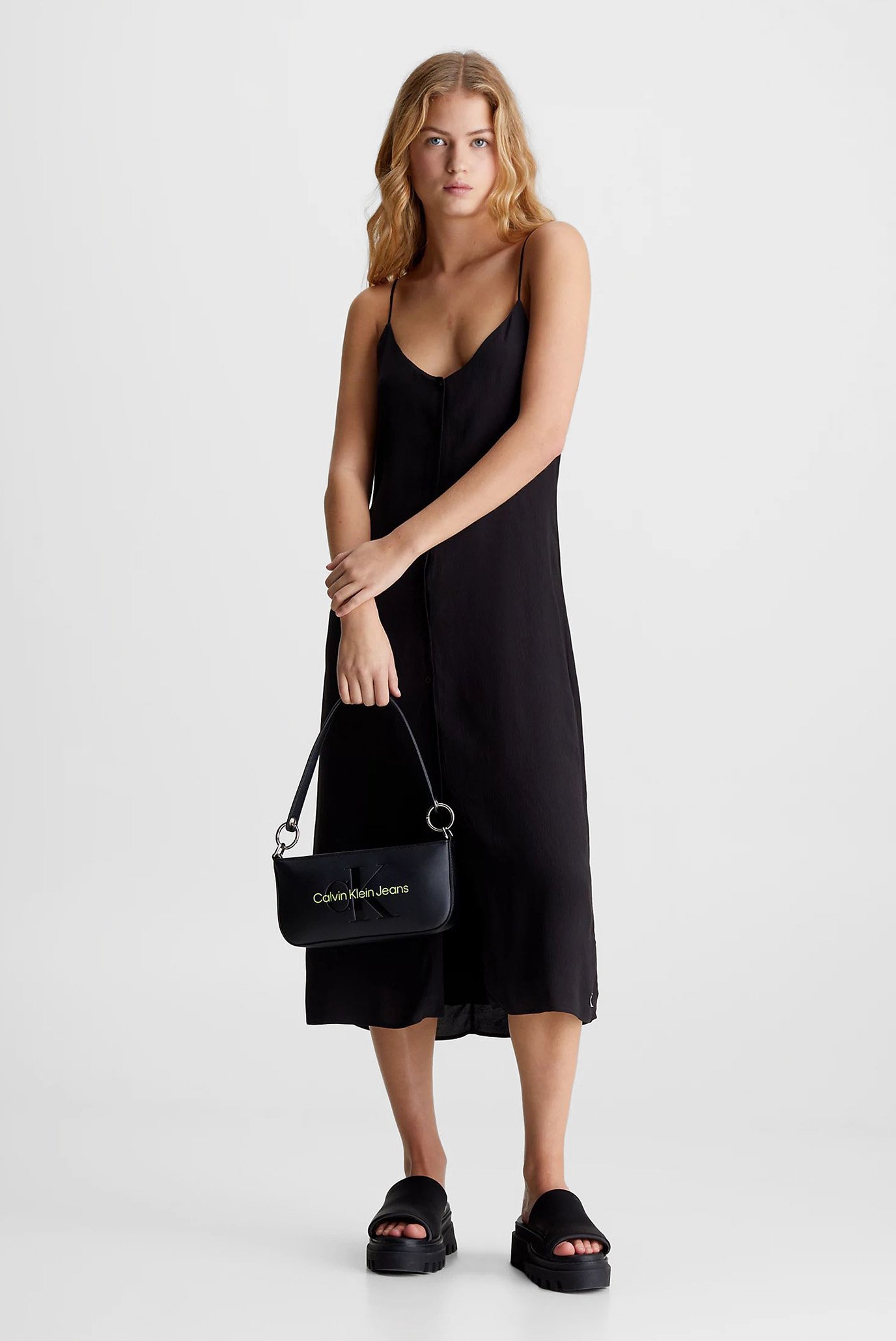 Платье LONG CHIFFON BUTTON DOWN DRESS 4