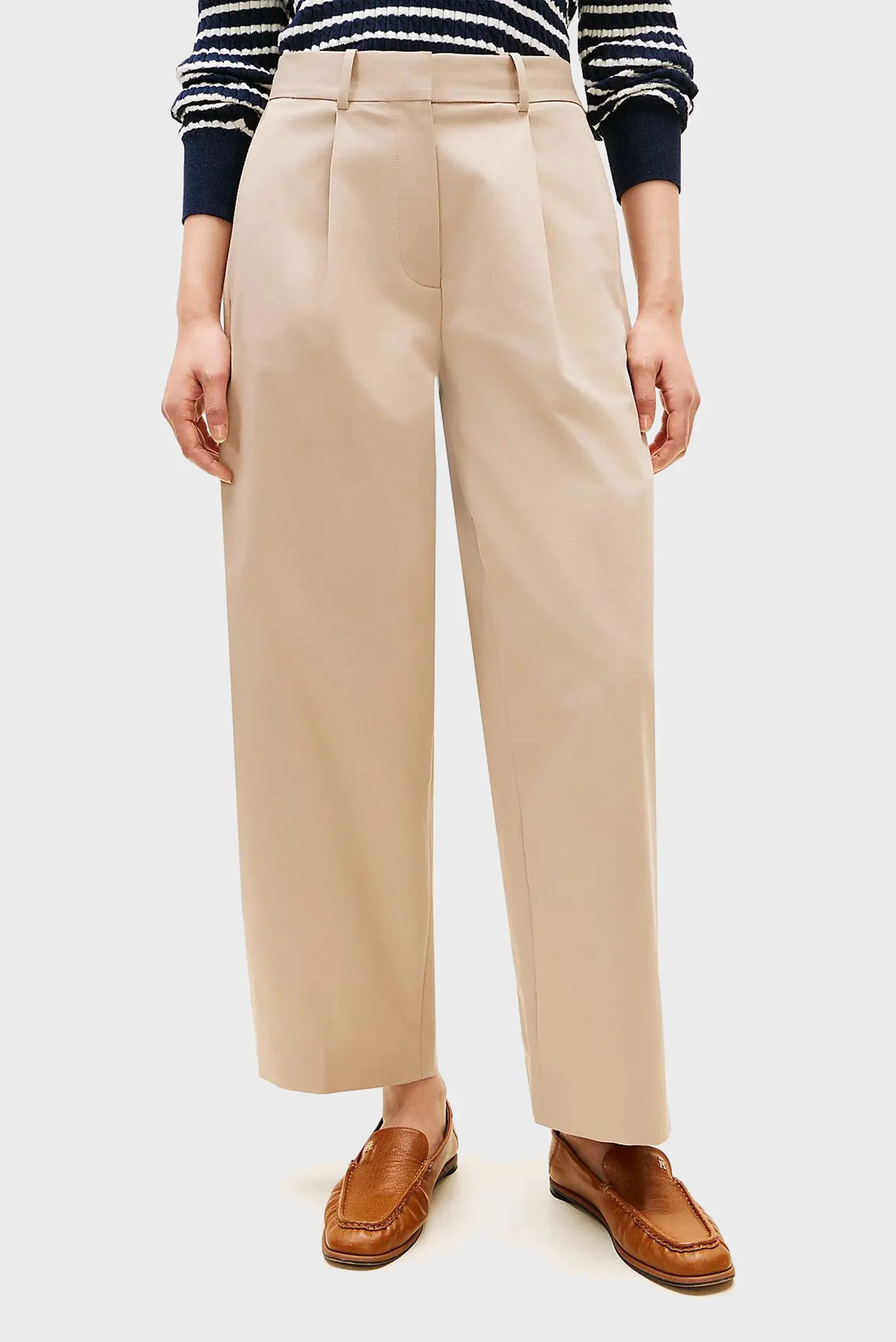 Штаны COTTON BARREL PLEATED CHINO 1