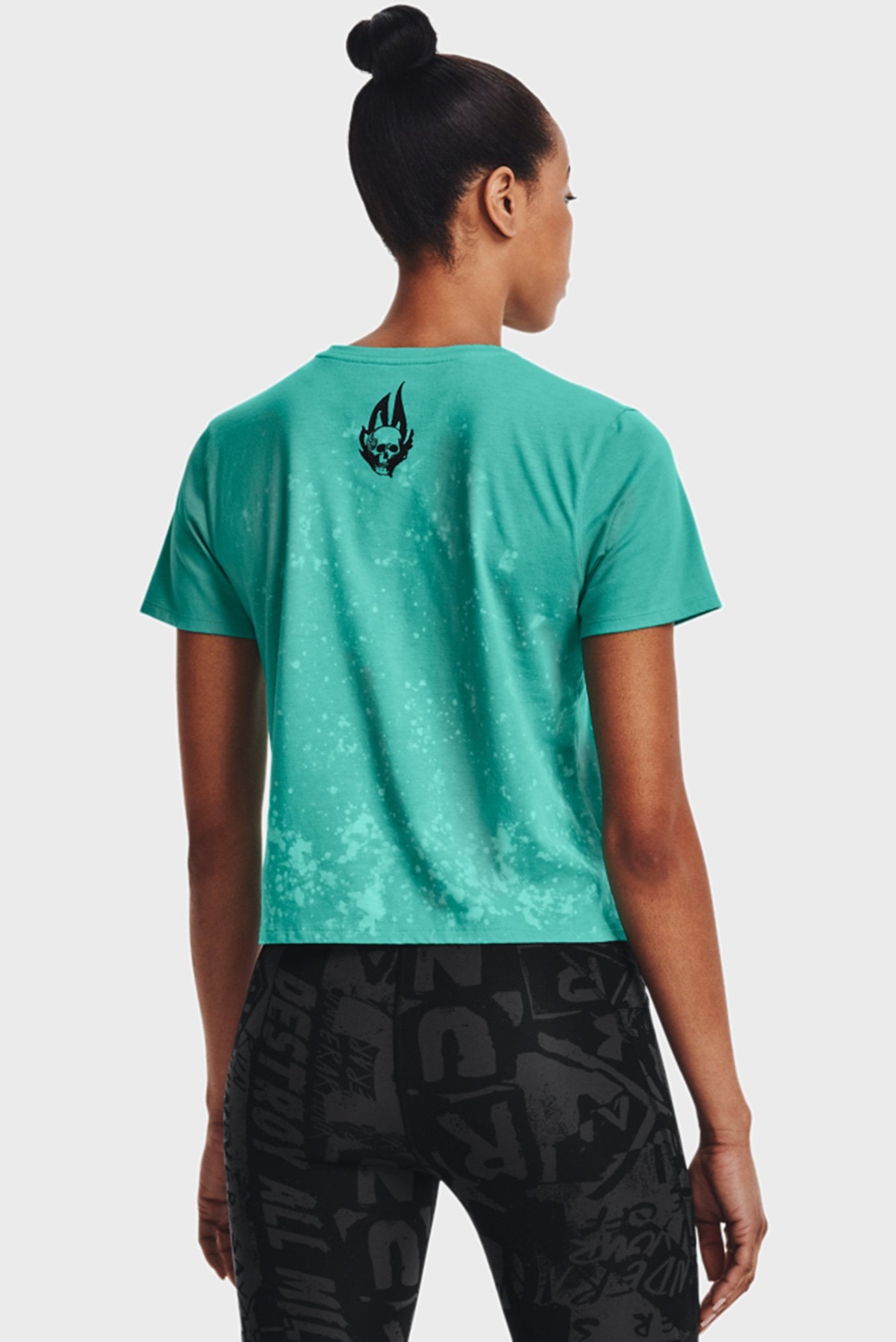 Женская бирюзовая футболка UA Destroy All Miles SS 10