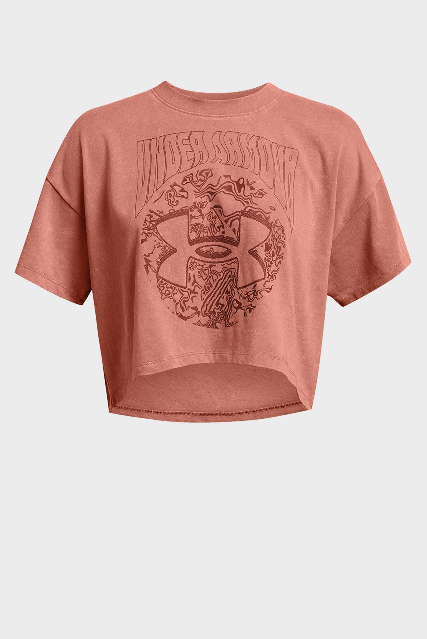 Женская розовая футболка UA HW Dusk to Dawn Crop SS 3