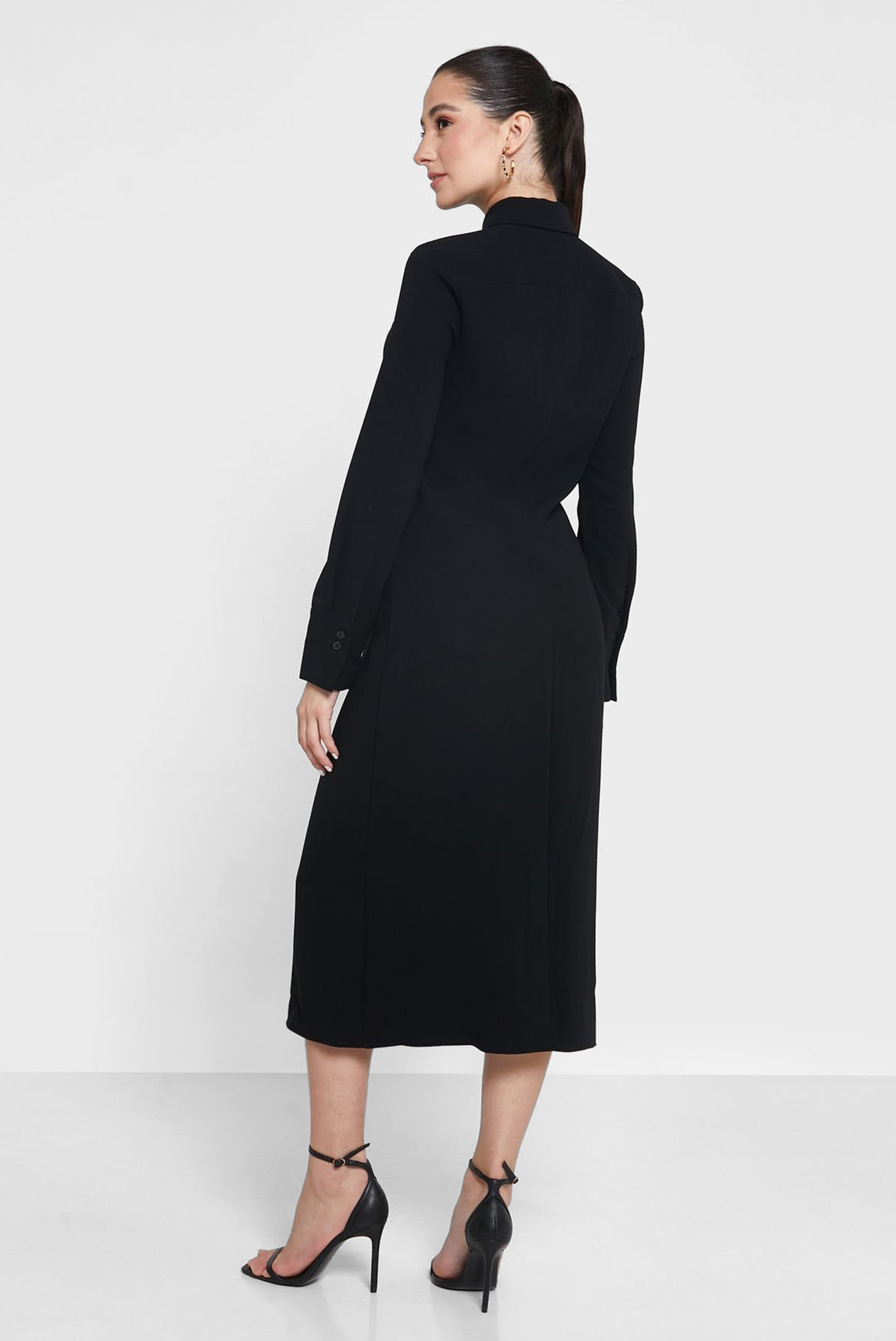 Платье CREPE TIPPING MIDI SHIRT DRESS 2