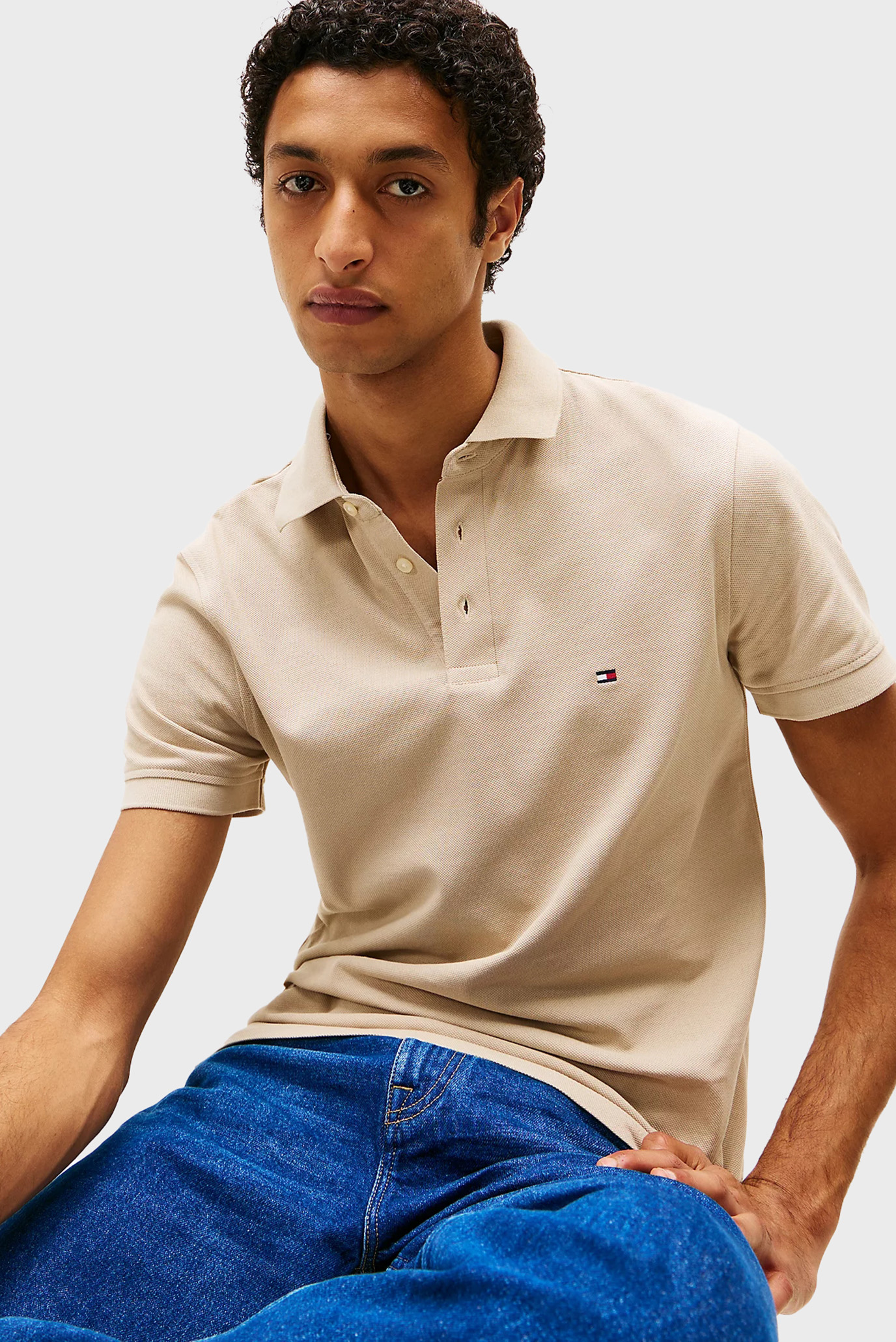 Мужское бежевое поло 1985 SLIM POLO 2