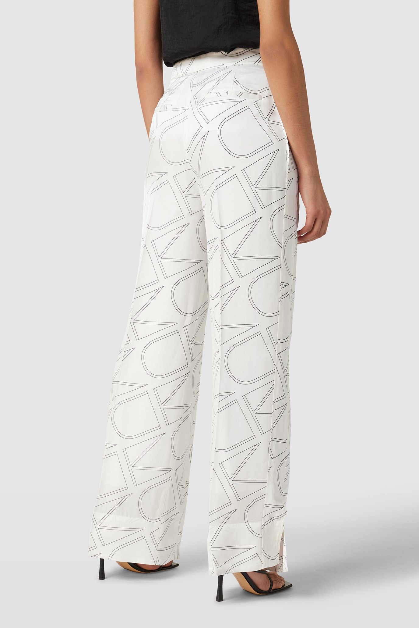 Брюки MONOGRAM WIDE LEG PANT 4