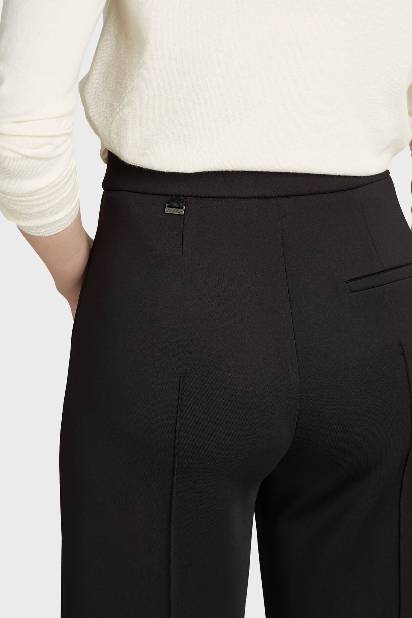 Женские черные брюки TECHNICAL KNIT WIDE LEG 3