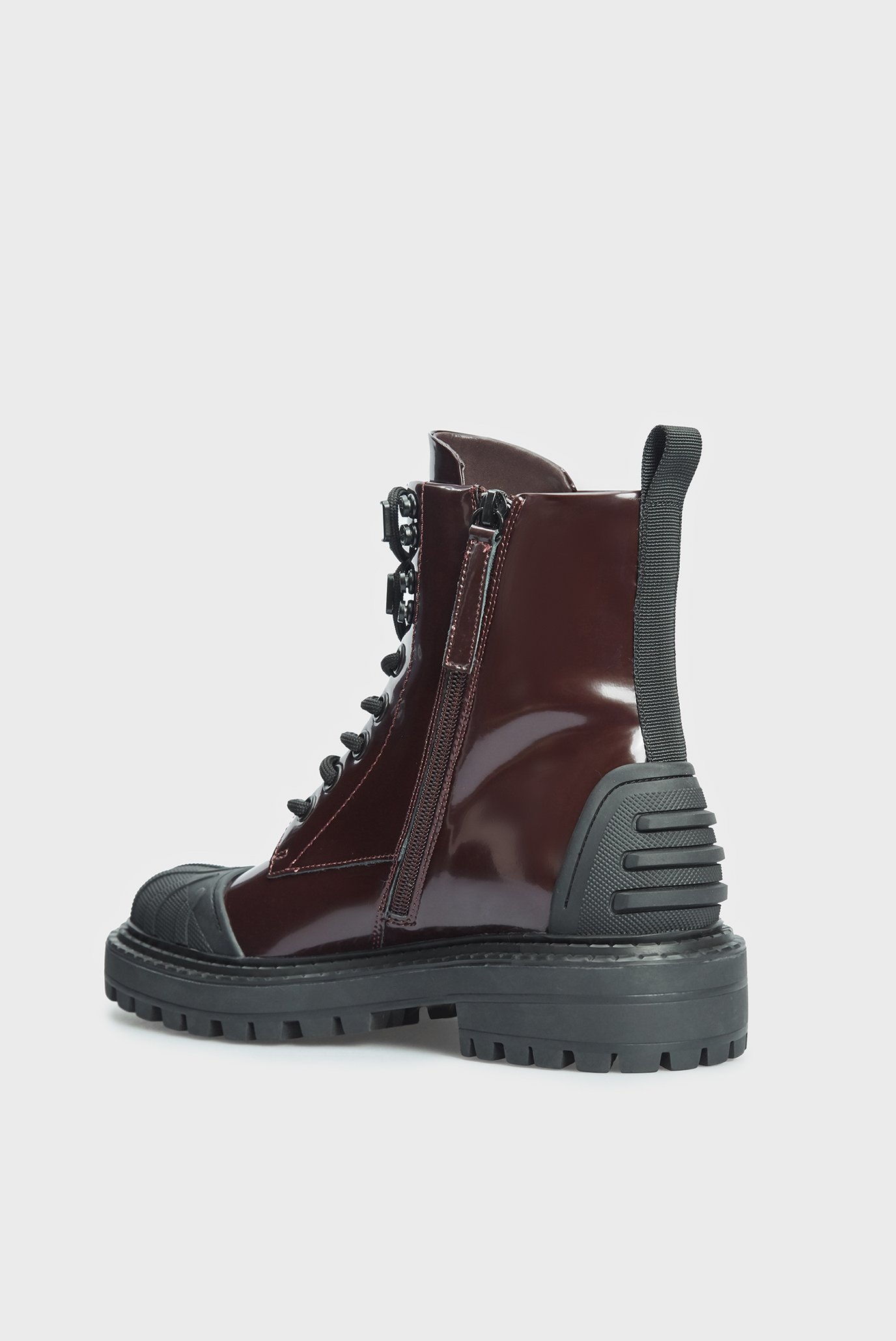 Женские бордовые кожаные ботинки Lynette 8