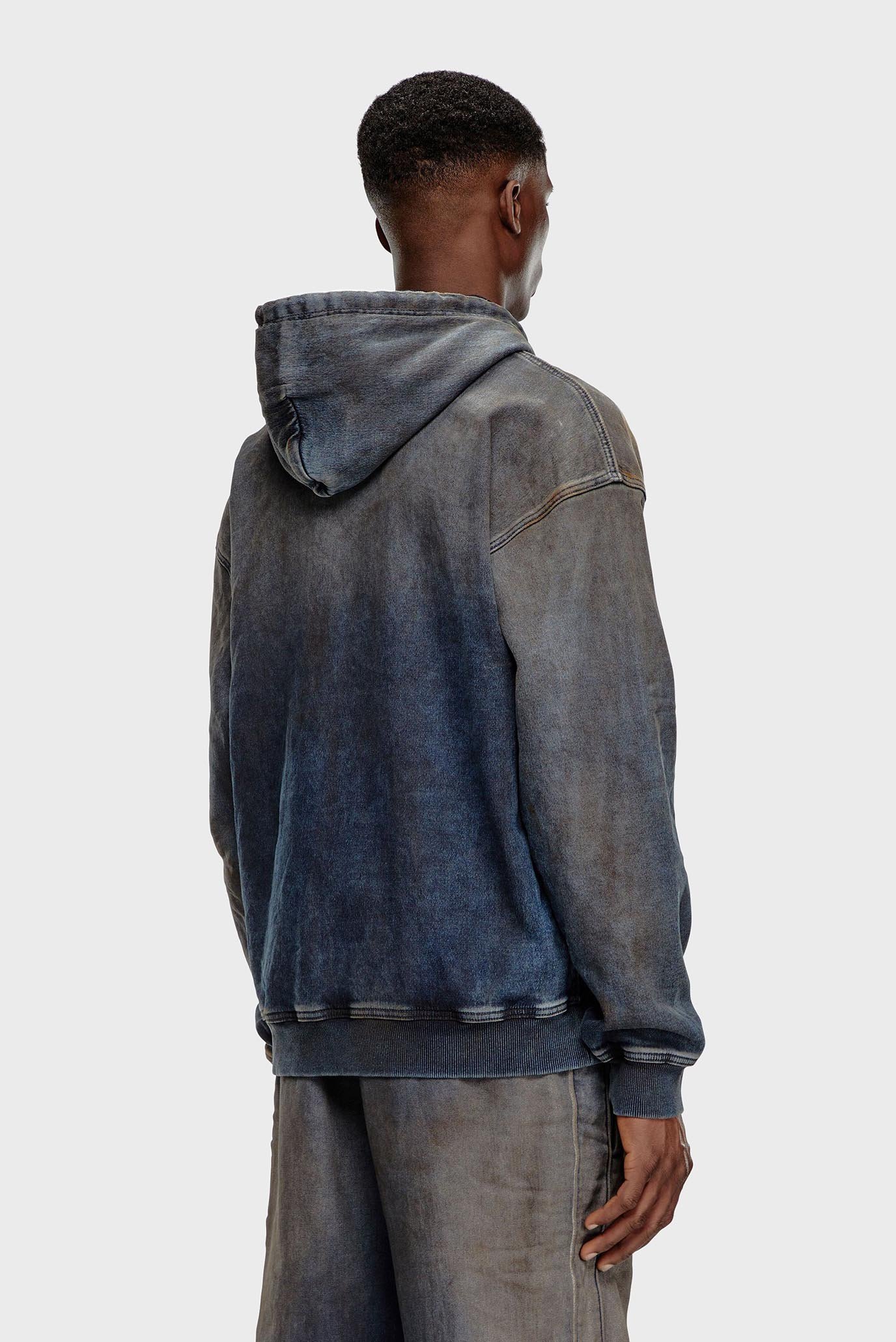 Синее худи D-UM-RIB TRACK FELPA (унисекс) 7