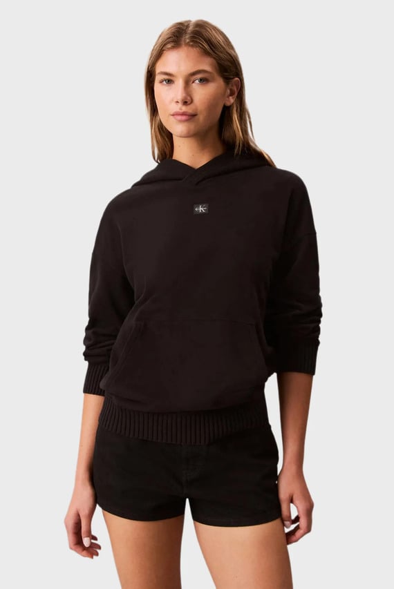 Худи WOVEN LABEL PEACHED HOODIE Calvin Klein Jeans