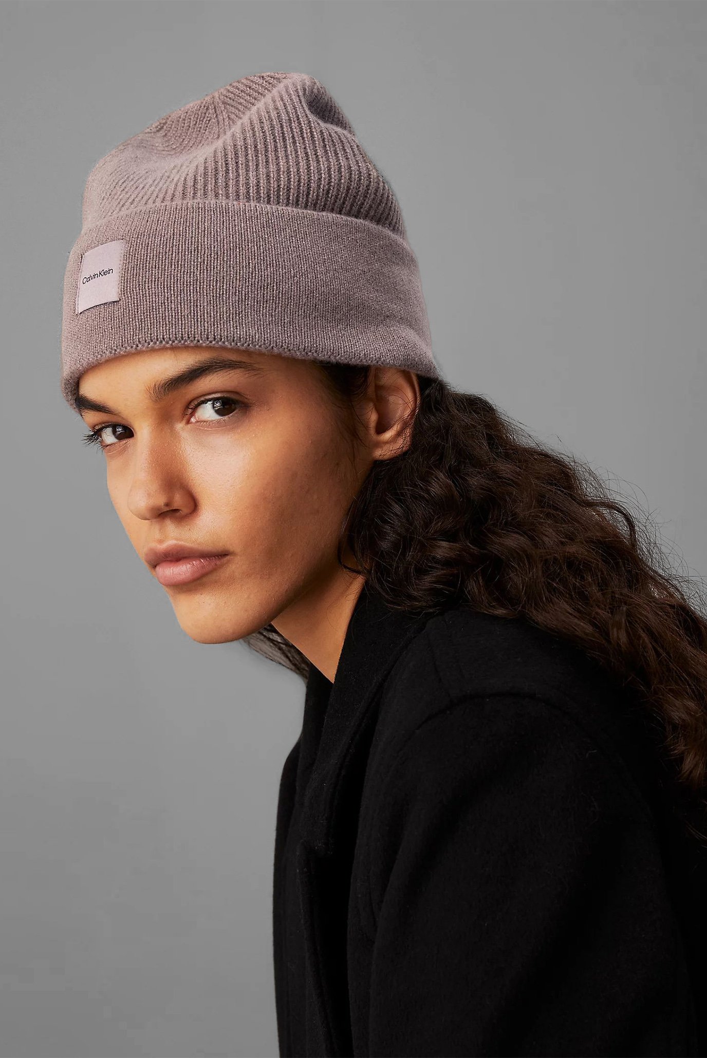 Шапка CASHMERE CHUNKY OPEN RIB BEANIE 2