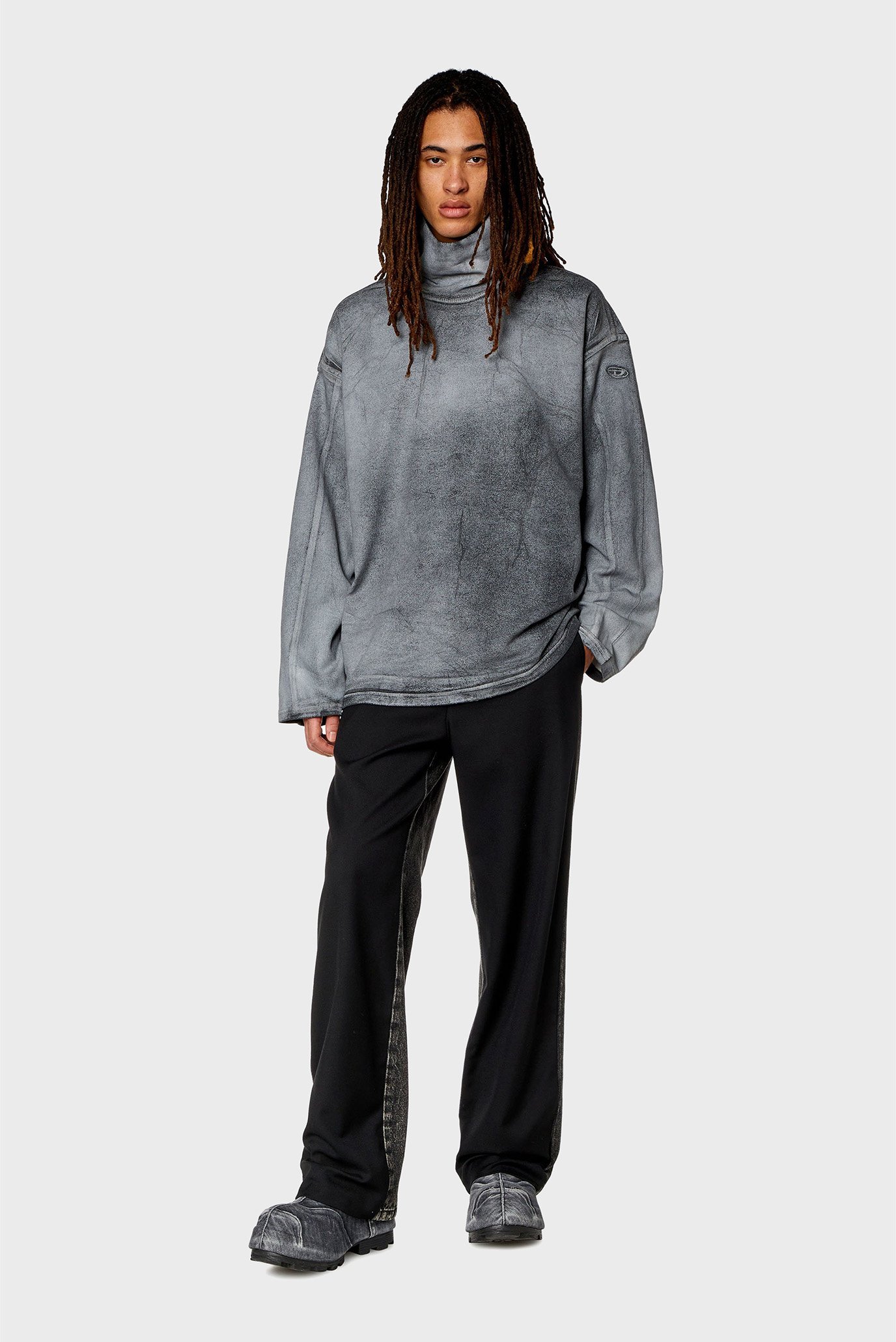 Мужской серый гольф D-NLABELCOL-S 2