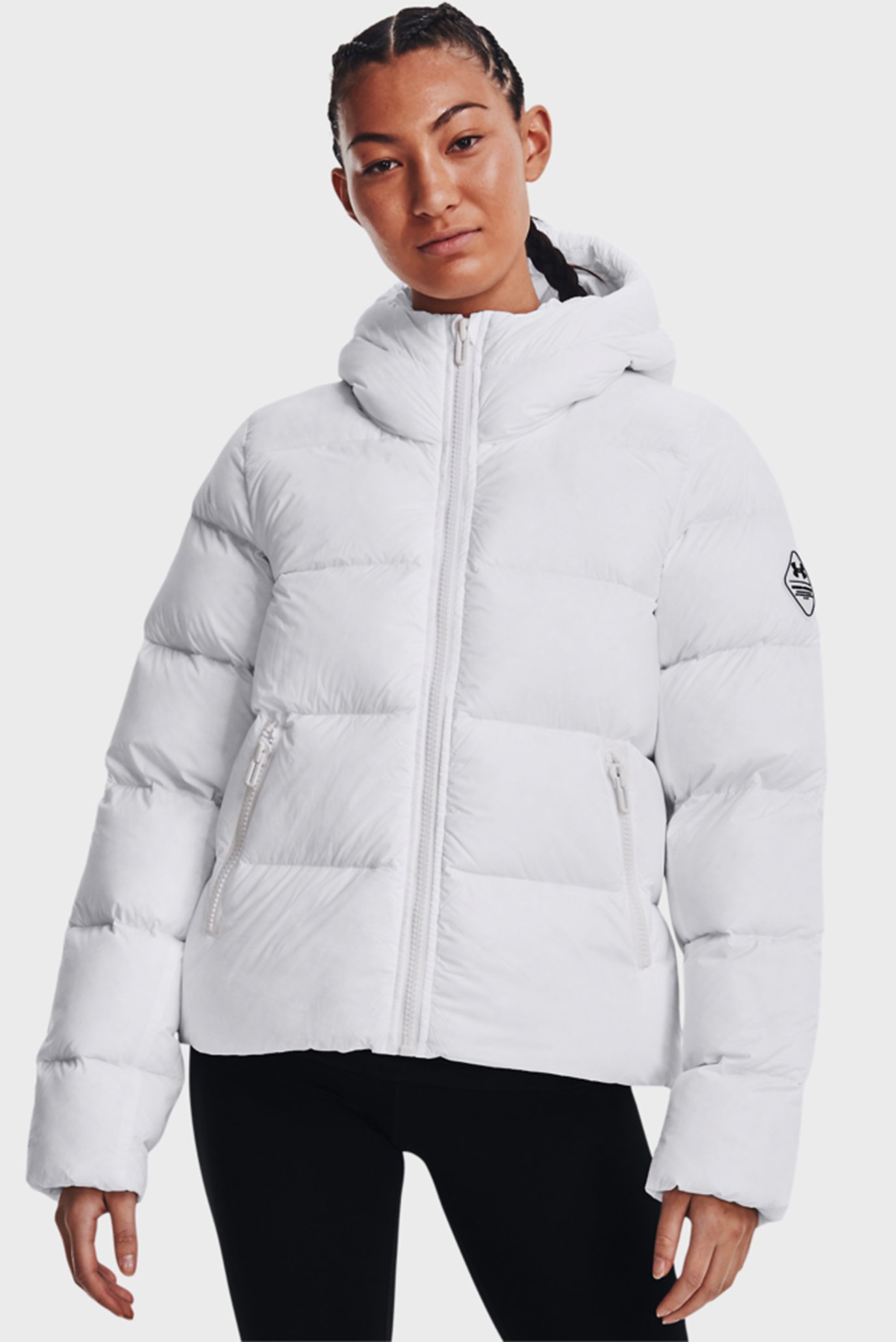 Женский белый пуховик UA CGI Down Jkt 15
