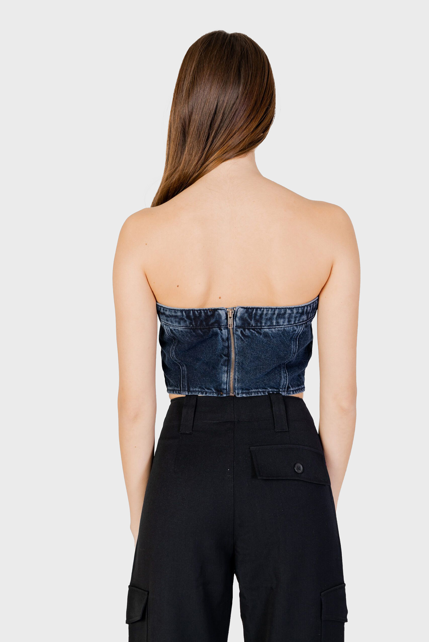 Топ DENIM TUBE TOP 2