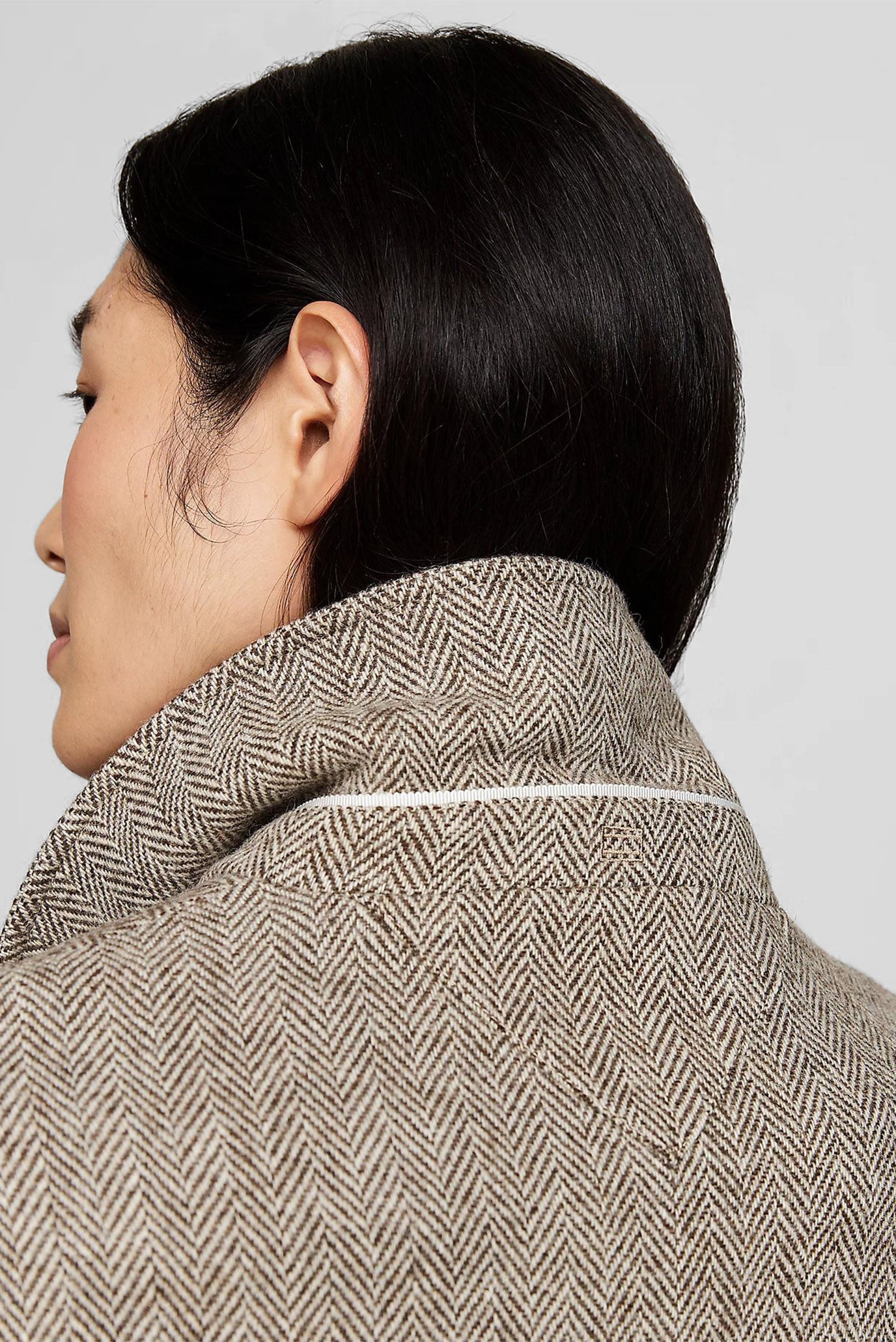 Женское шерстяное пальто с узором  RLX WOOL HERRINGBONE BELTED 4