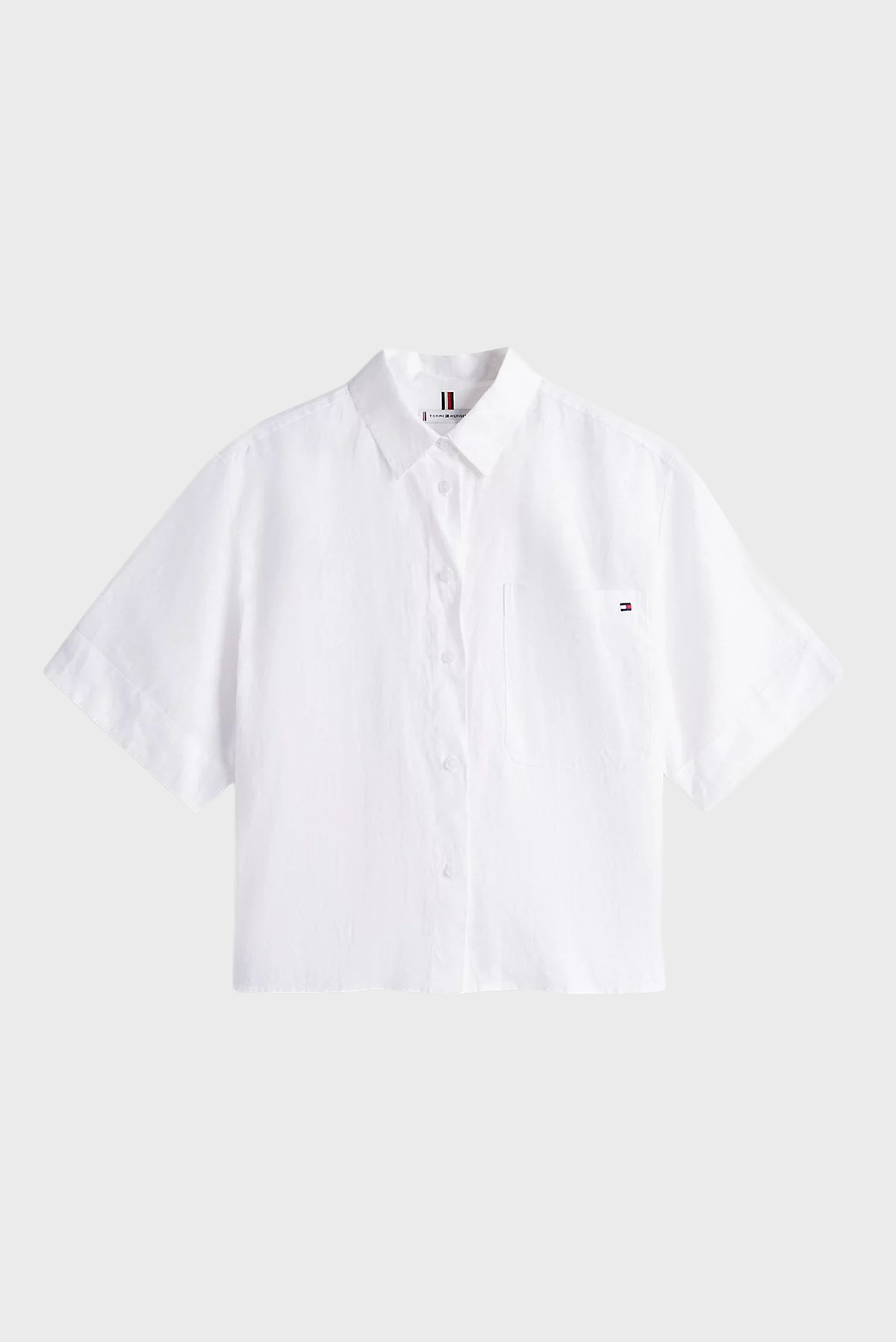 Женская белая льняная рубашка ESSTommy Hilfiger Женская белая льняная рубашка ESS 6