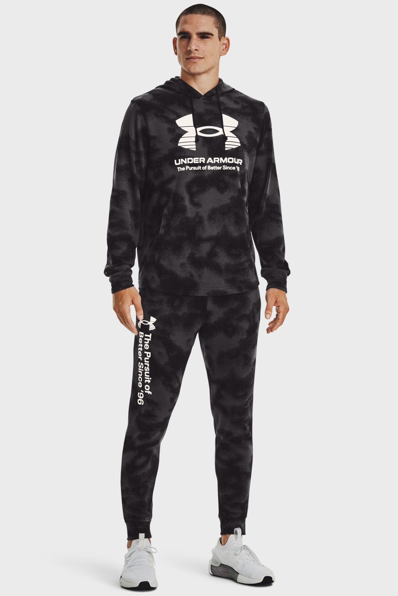 Мужское черное худи UA Rival Terry Novelty HD 7