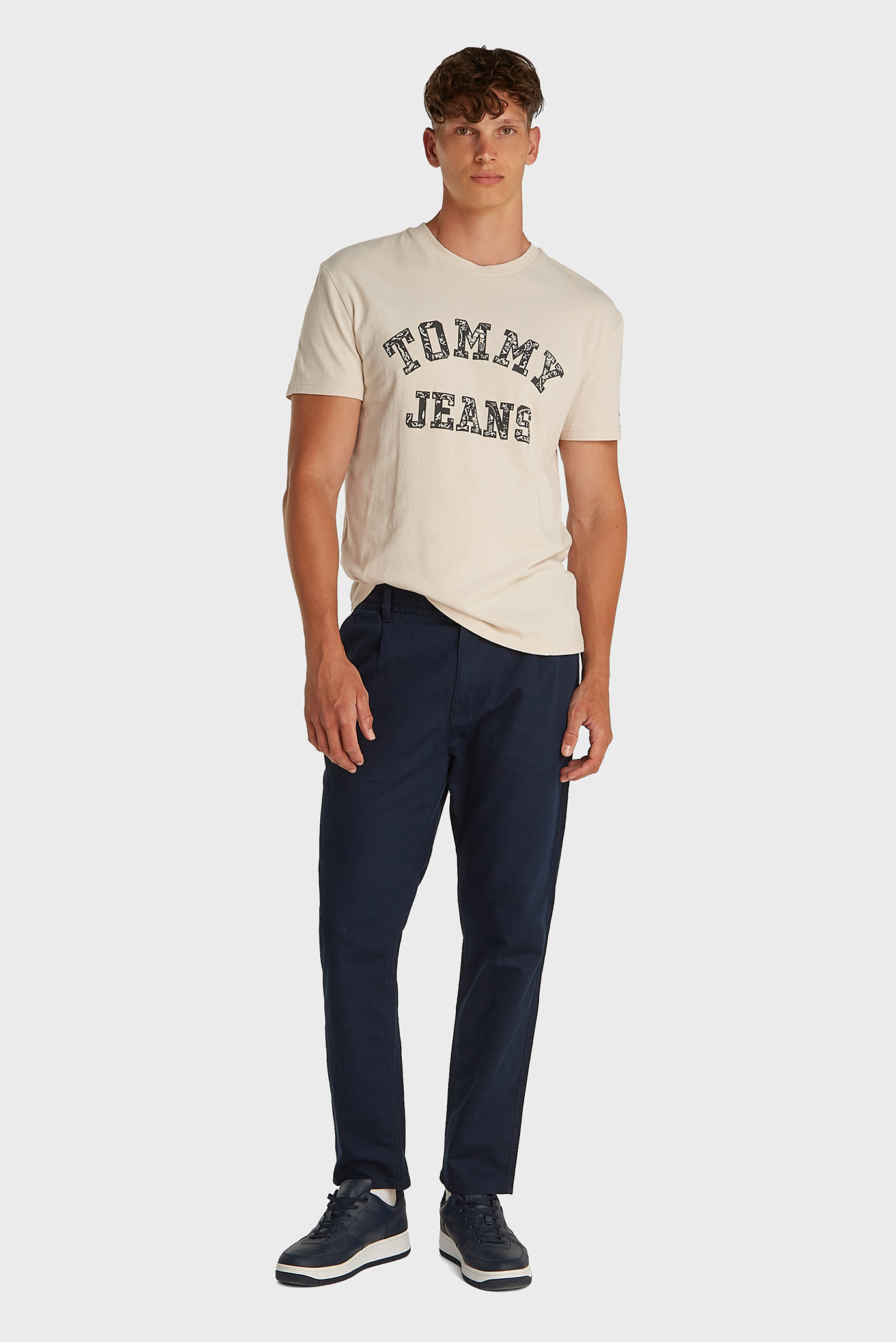 Мужская бежевая футболка TJM REG PAISLEY COLLEGE 2