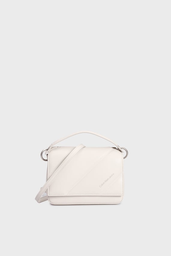 Женская белая сумка QUILTED  BOXY FLAP