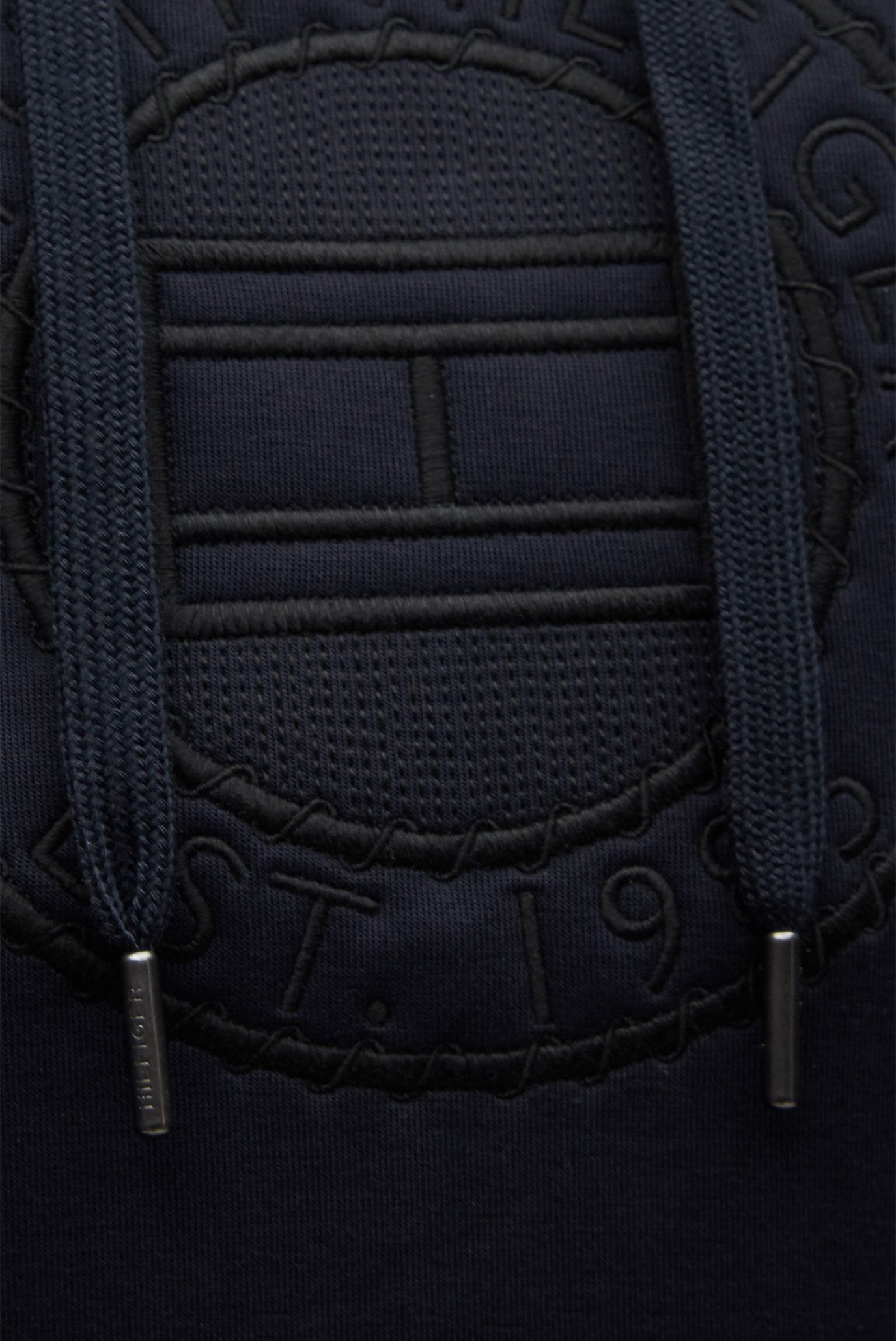 Мужское темно-синее худи FLAG ROUNDLE EMBRO HOODY 3