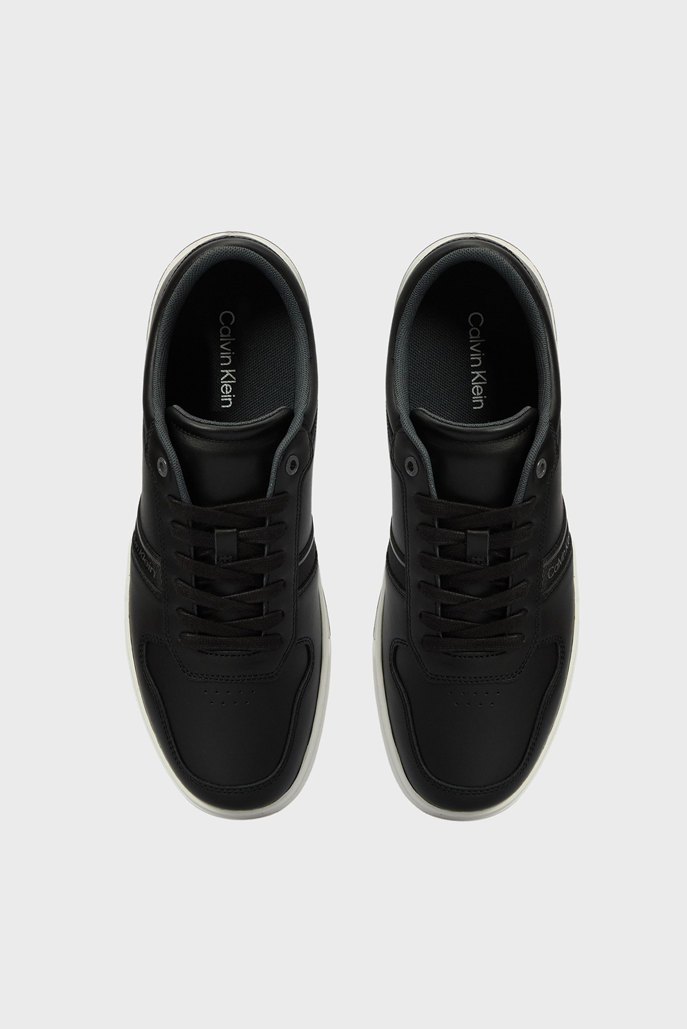 Мужские черные кожаные сникерсы LOW TOP LACE UP LOGO 4