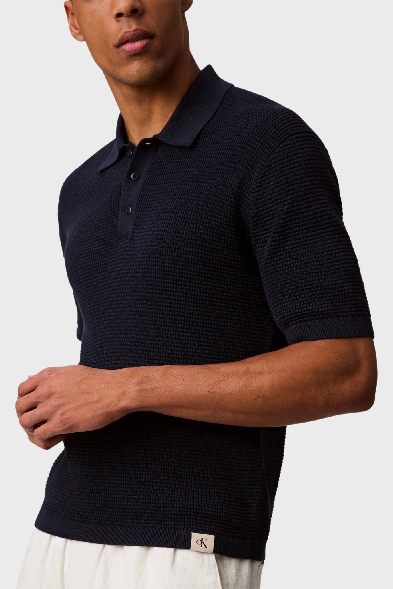 Свитер SS SMTH CTTN WFFL PLCalvin Klein Jeans Свитер SS SMTH CTTN WFFL PL 3