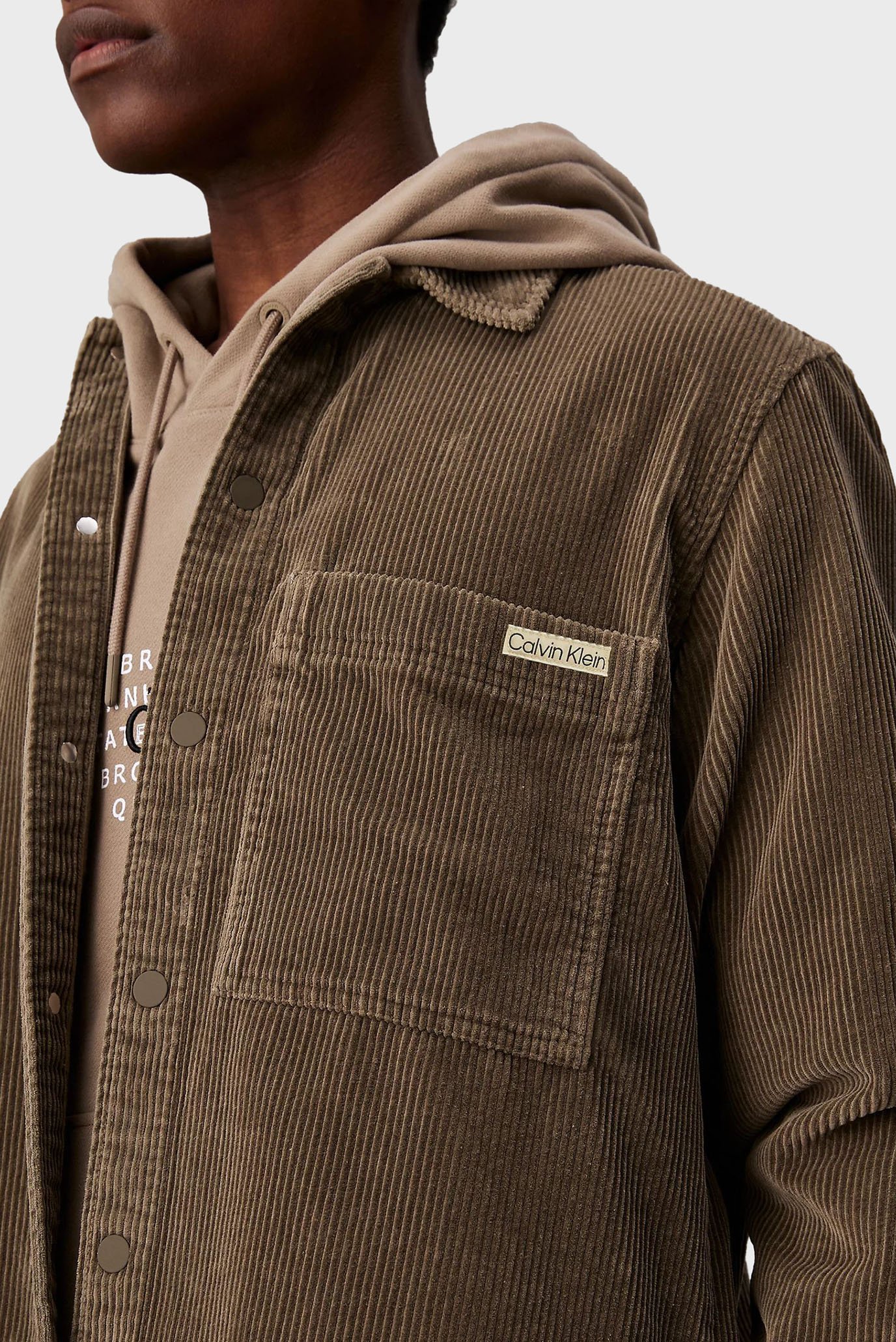 Мужская коричневая вельветовая рубашка CORDUROY OVERSHIRT 4
