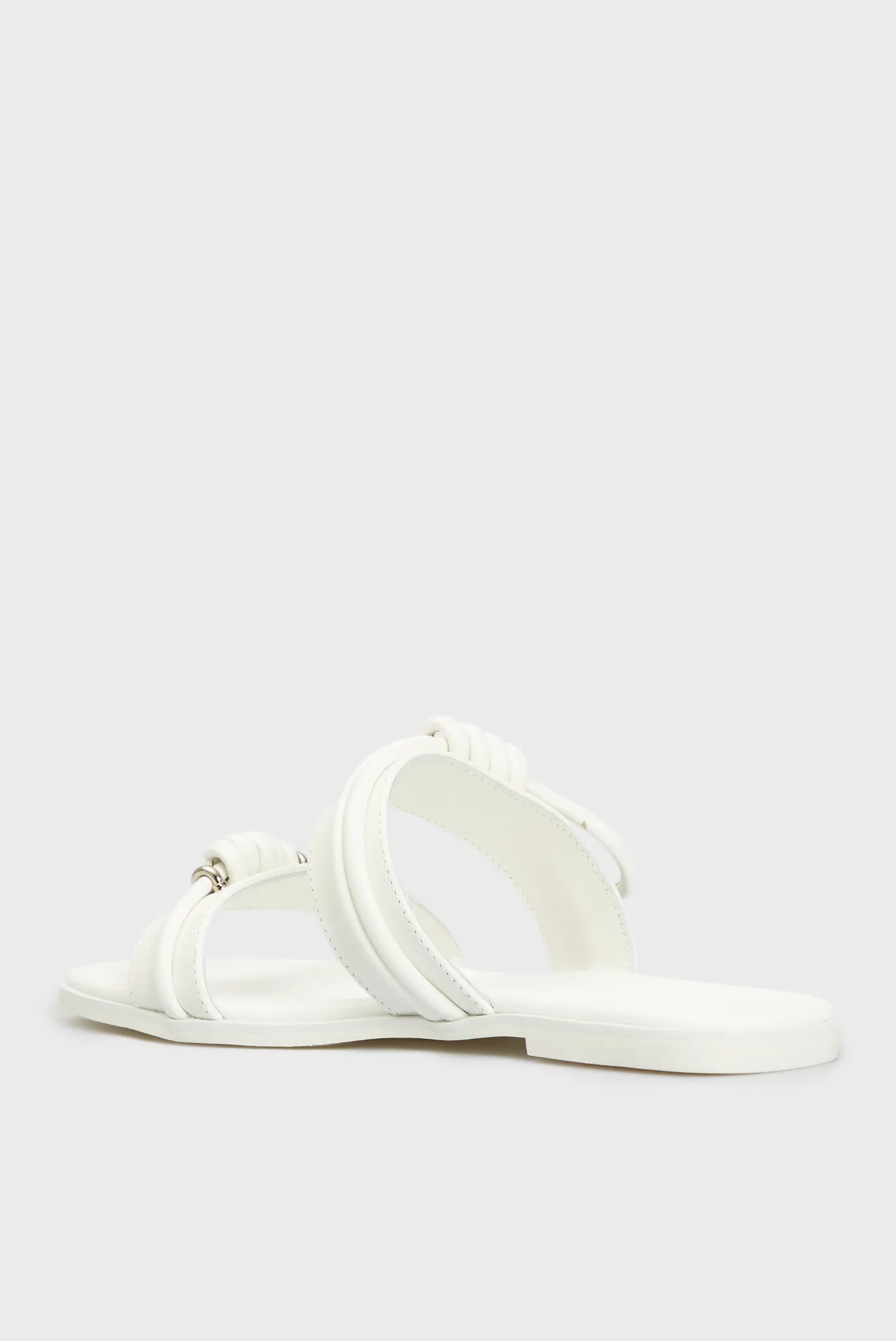 Женские белые кожаные слайдеры Luana 9