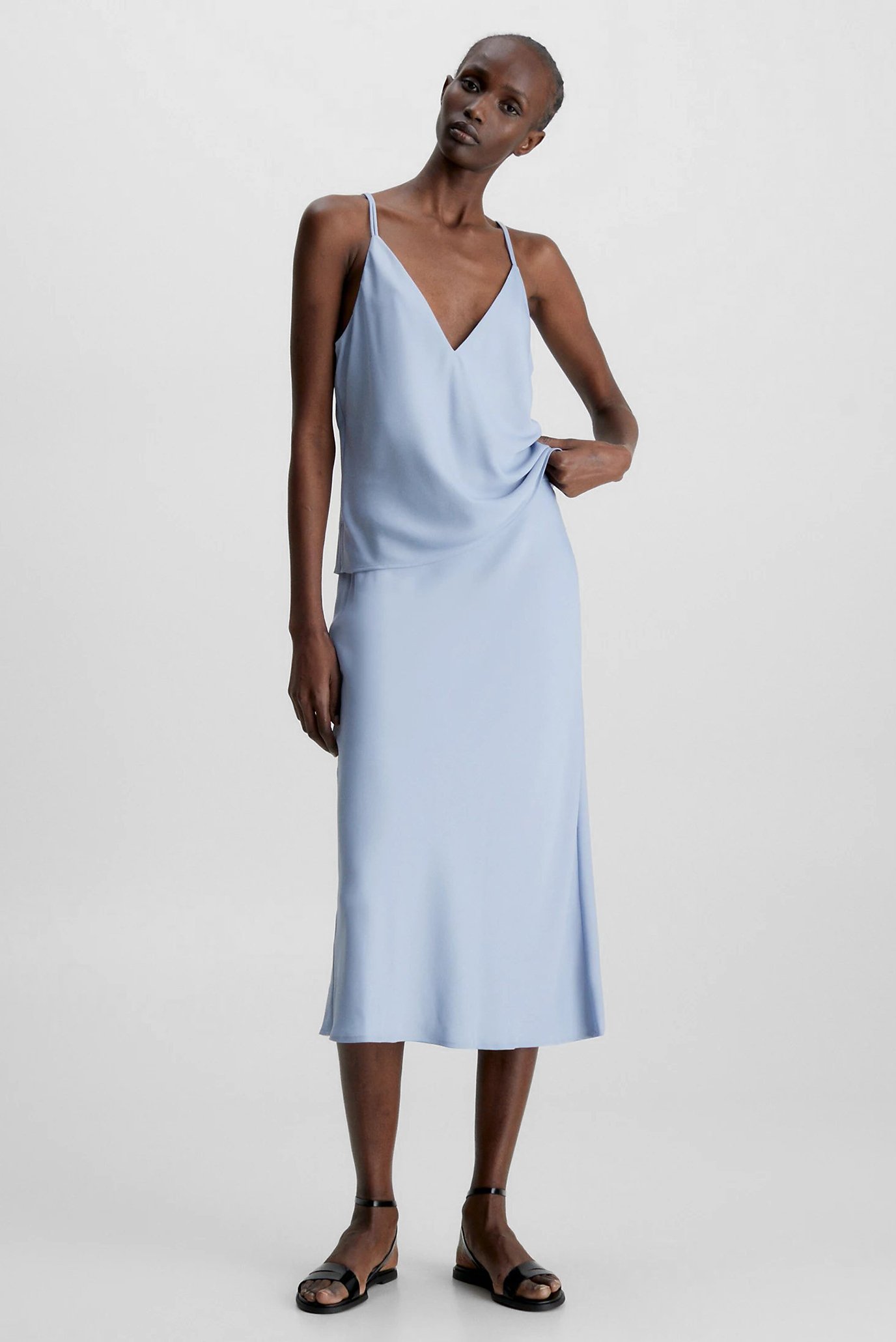 Женская голубая юбка RECYCLED CDC BIAS CUT MIDI 7