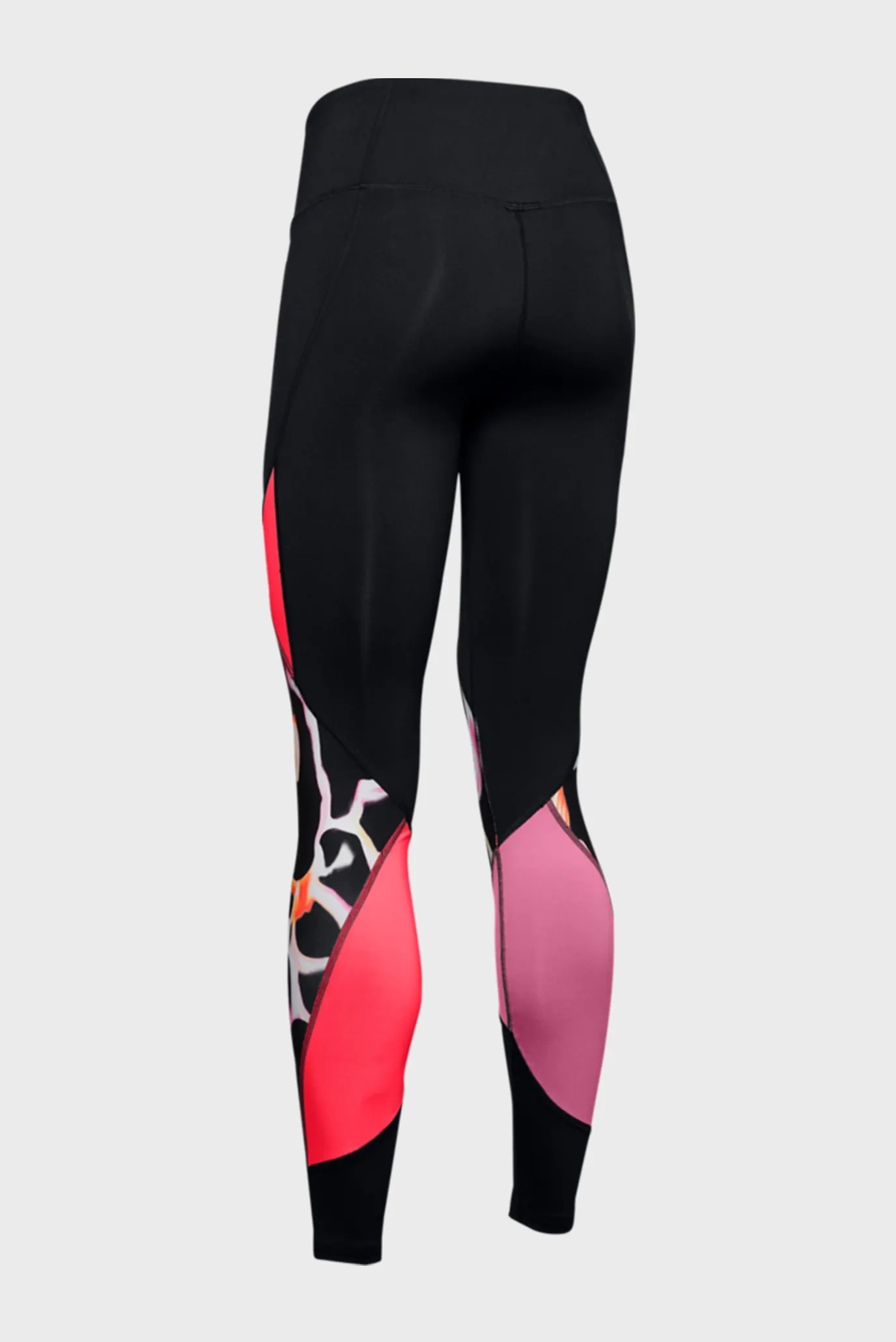 Женские черные тайтсы UA Rush Print Color Block Leggings 12