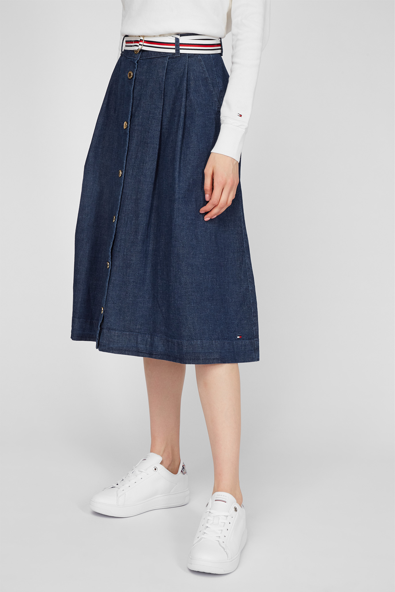 Женская синяя джинсовая юбка F&F HW TAM MIDI SKIRT 8