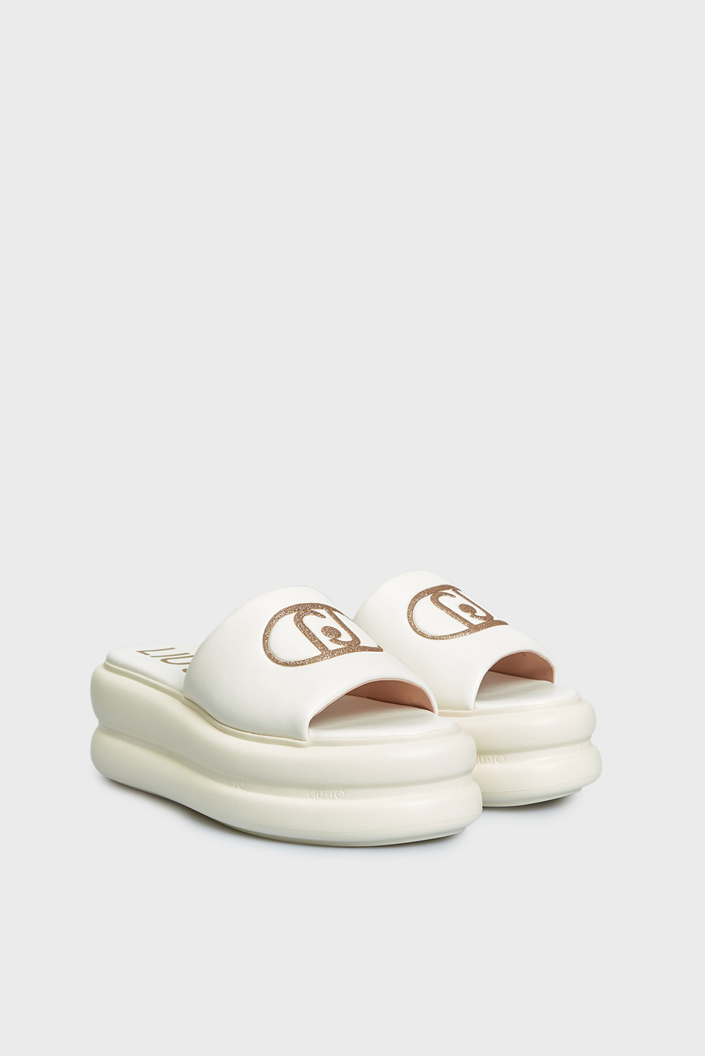 Слайдеры  ARIA 04 - SLIPPER FLAT FORM SPREADING WHITELIU JO Слайдеры  ARIA 04 - SLIPPER FLAT FORM SPREADING WHITE 3