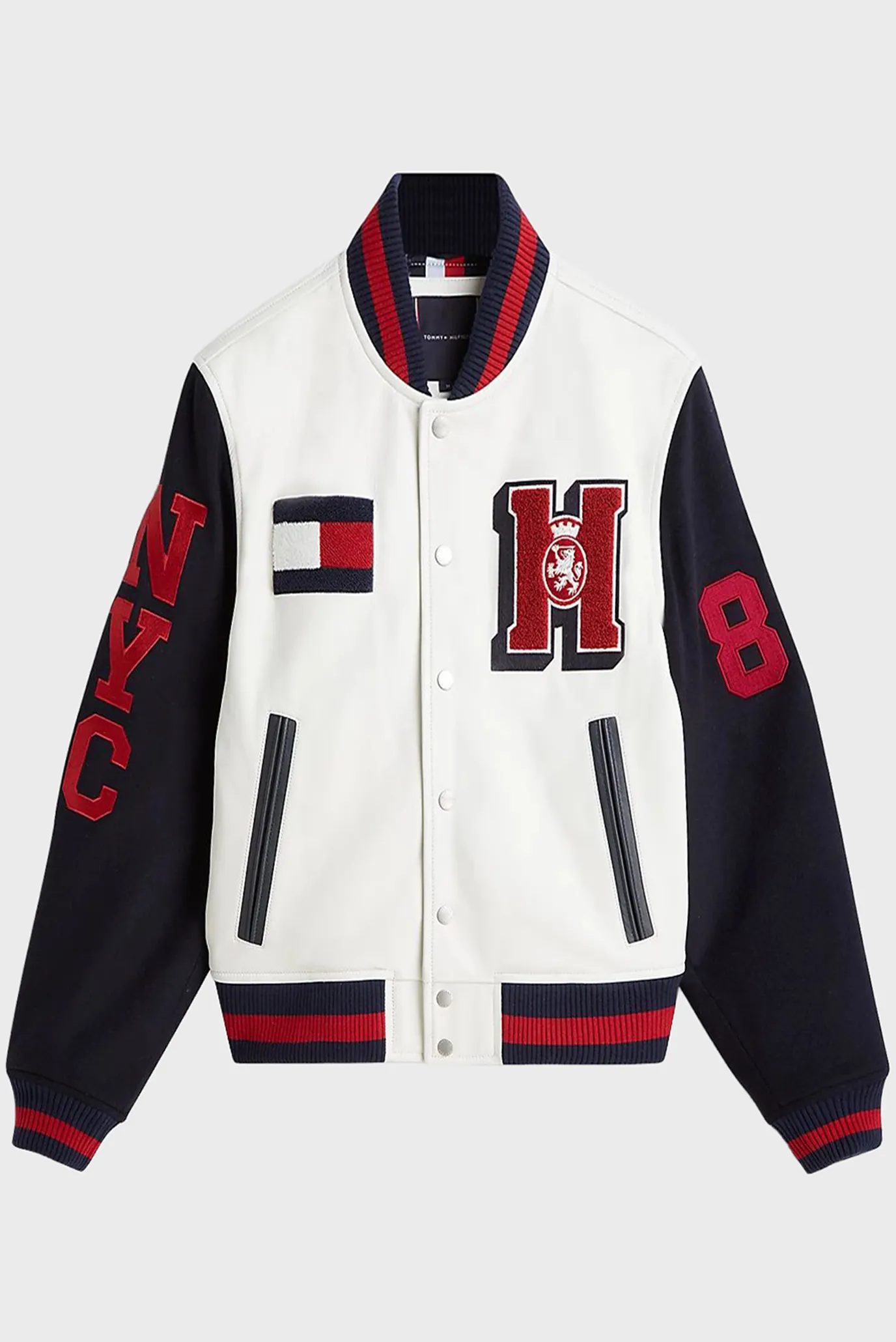 Лонгслив LEATHER VARSITY JACKET 6