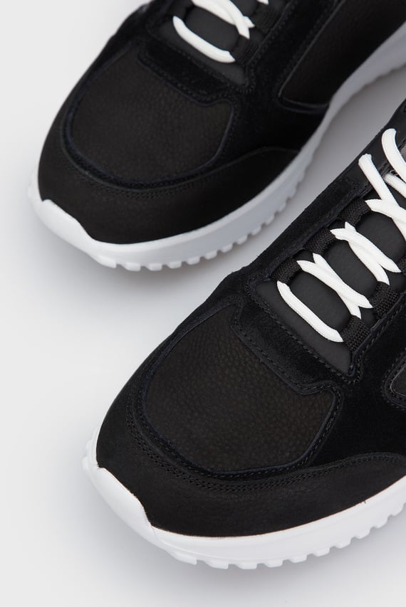 Мужские черные кожаные кроссовки EVA RUNNER LOW MG WMM