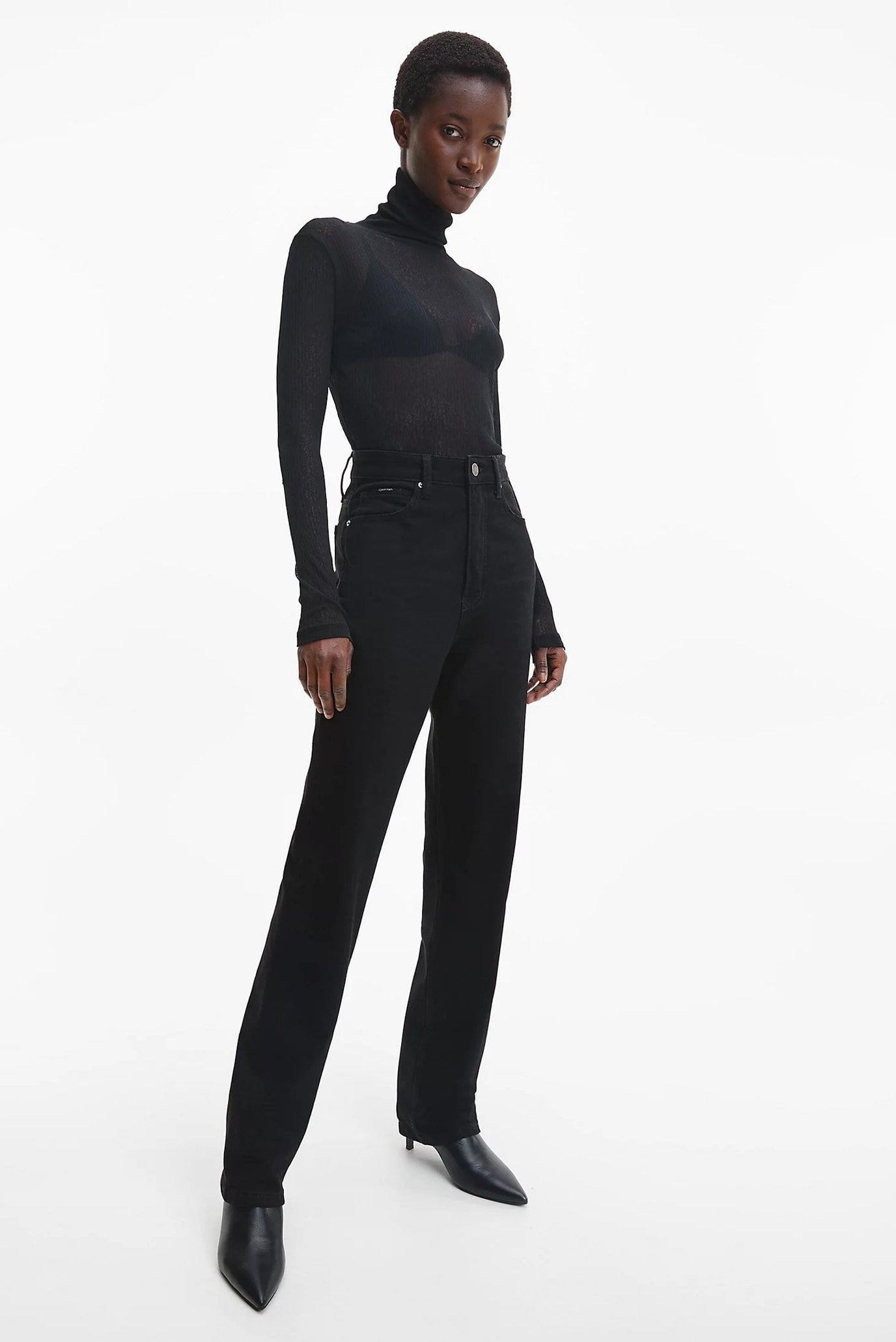 Джинсы HIGH RISE STRAIGHT -  SOFT BLACK 2