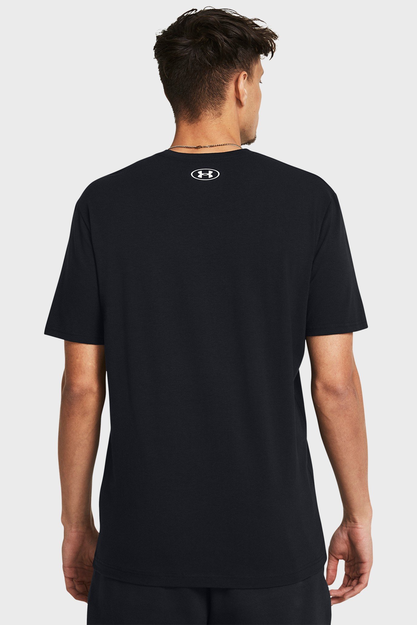 Мужская черная футболка UA M GLITCH LOGO 60 40S SS 2