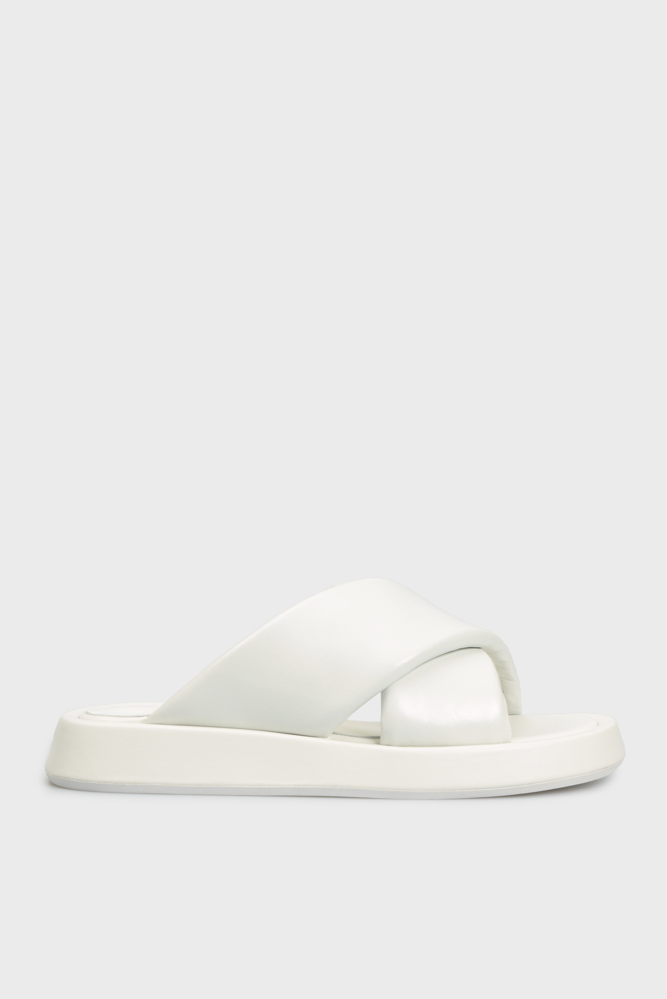 Женские белые кожаные слайдеры MonzaPRPY Женские белые кожаные слайдеры Monza 6