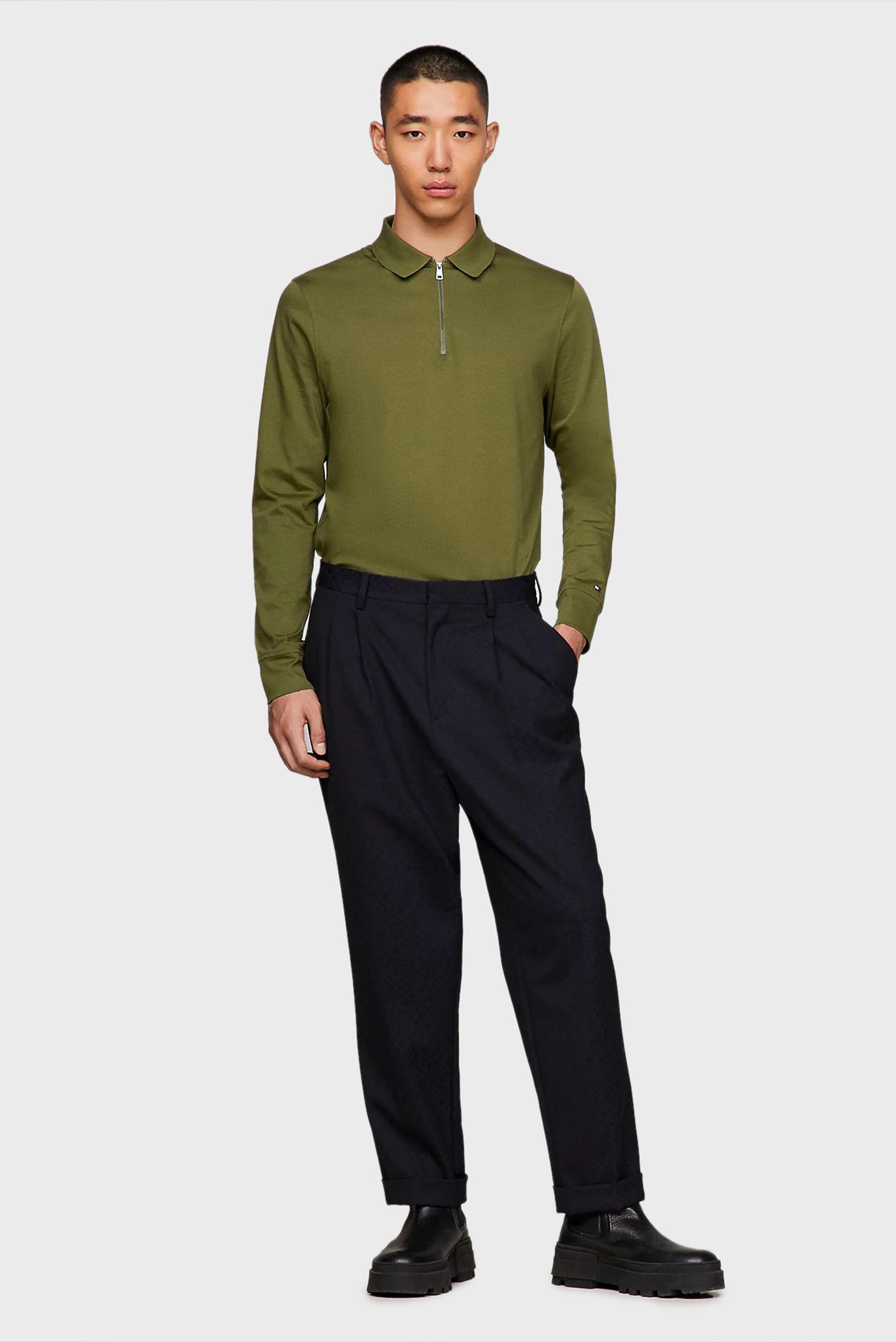 Поло с длинным рукавом DC ZIP LS REG POLO 2