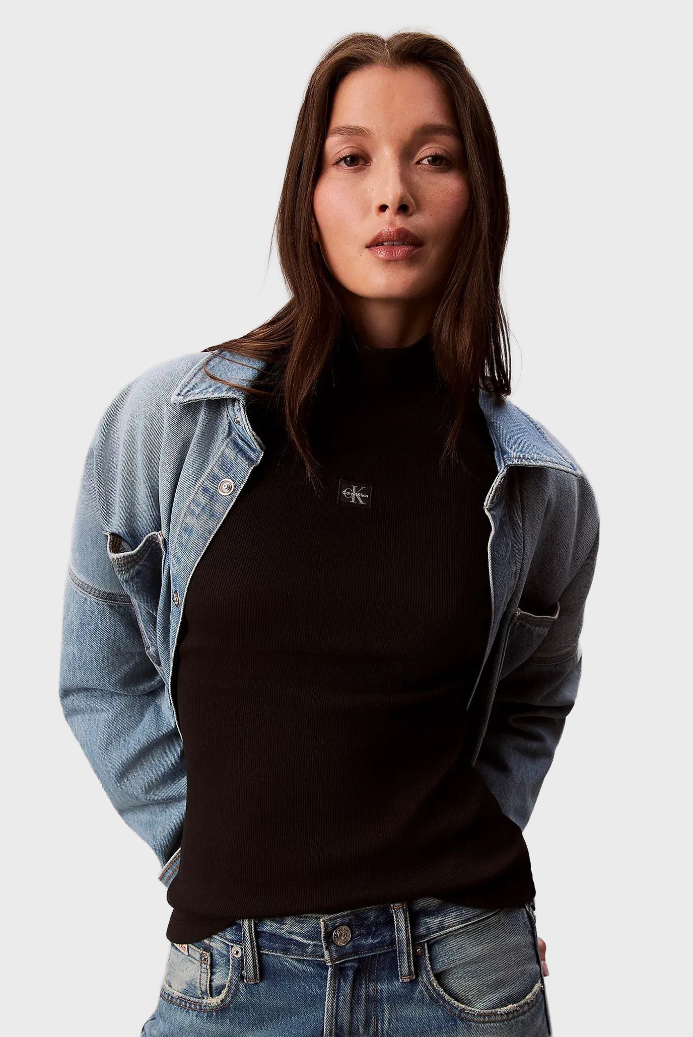 Лонгслив LS WOVEN LABEL TURTLENECKCalvin Klein Jeans Лонгслив LS WOVEN LABEL TURTLENECK 4