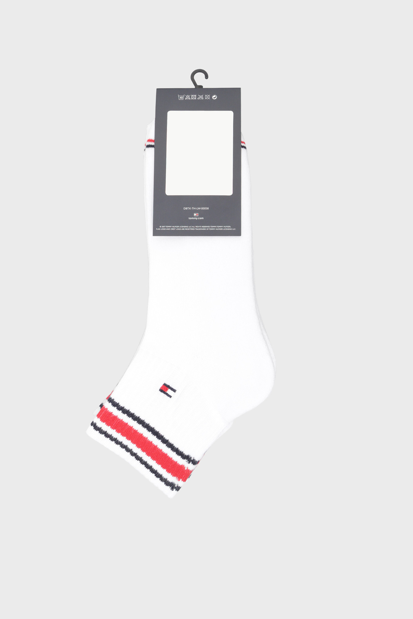 Мужские белые носки TH MEN ICONIC SPORTS QUARTER (2 пары) 2