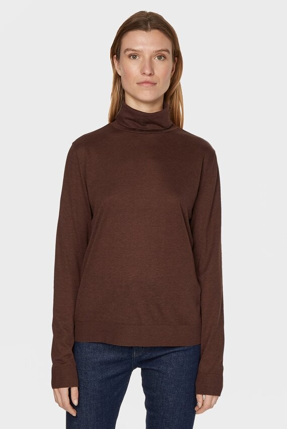 Лонгслив LYOCELL KNIT ROLL NECK TOP