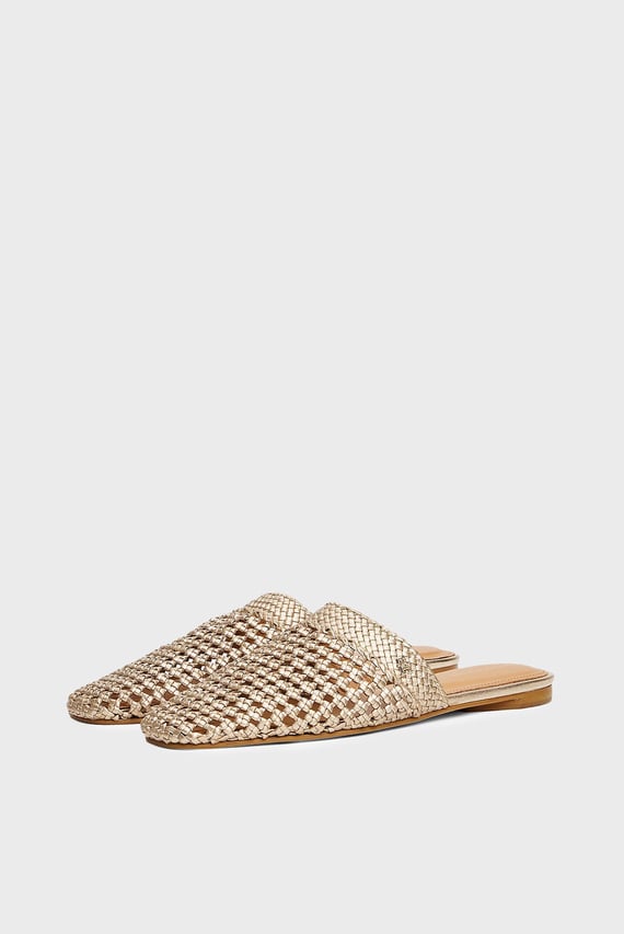 Сандалии CROCHET METALLIC LEATHER MULE