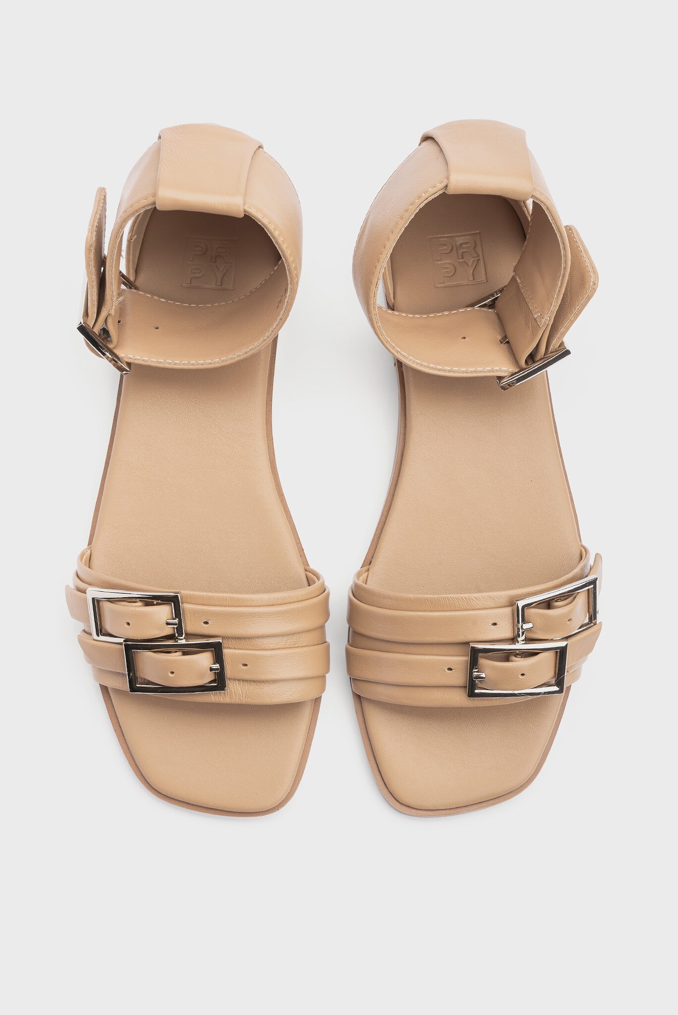 Женские бежевые кожаные сандалии Marcia 3