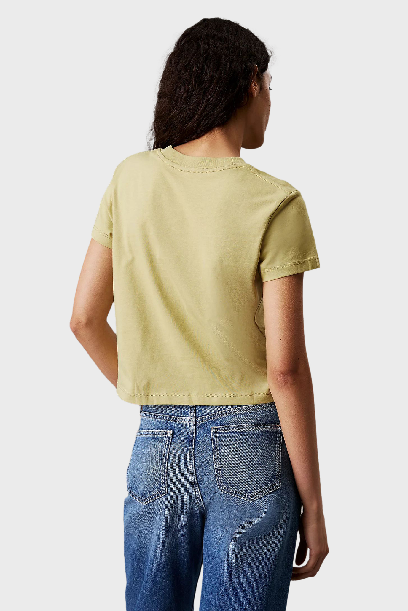 Женская желтая футболка SCRIPT INSTITUTIONAL BABY TEE 2