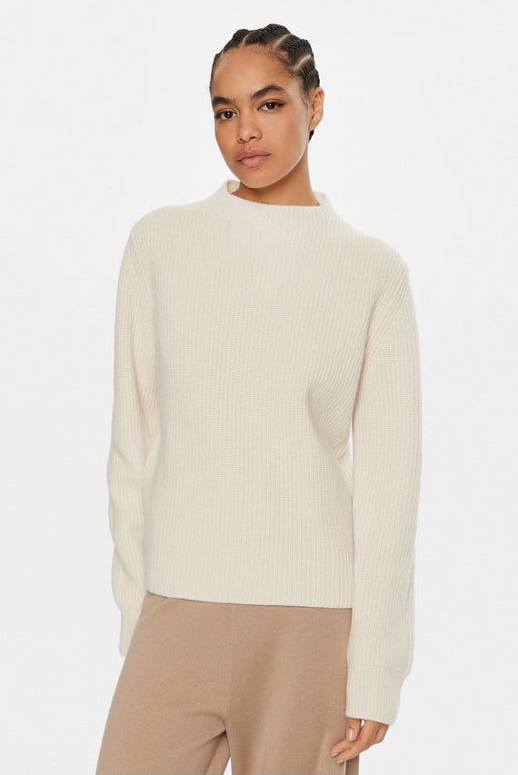 Свитер RECYCLED WOOL MOCK-NECK SWEATER