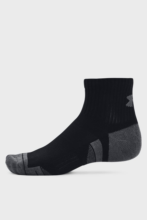 Черные носки (3 пары) UA Performance Cotton 3p Qtr