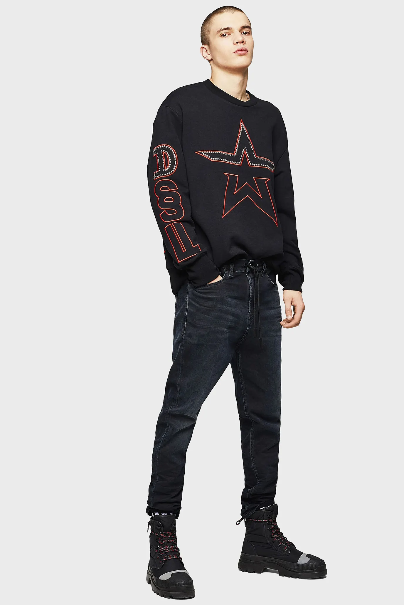 Мужские черные джинсы D-VIDER CB-NE 2