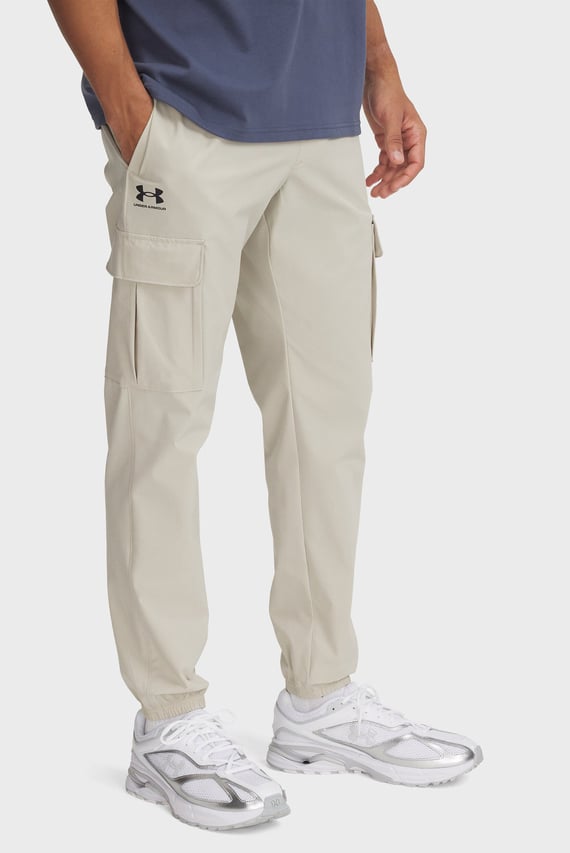 Мужские бежевые спортивные брюки UA Vibe Woven Cargo Pants