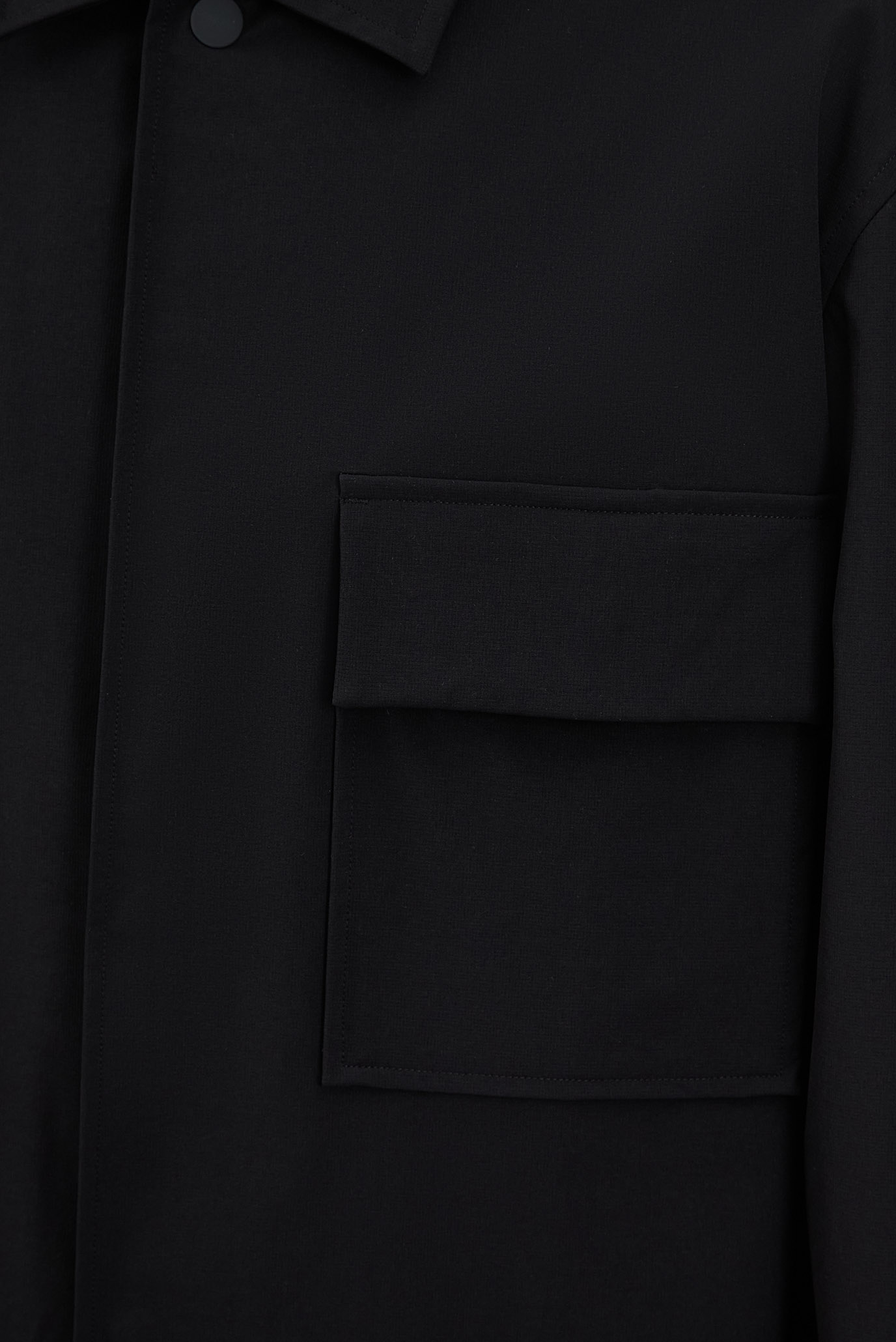 Мужская черная рубашка 4-WAY STRETCH NYLON OVERSHIRT 3