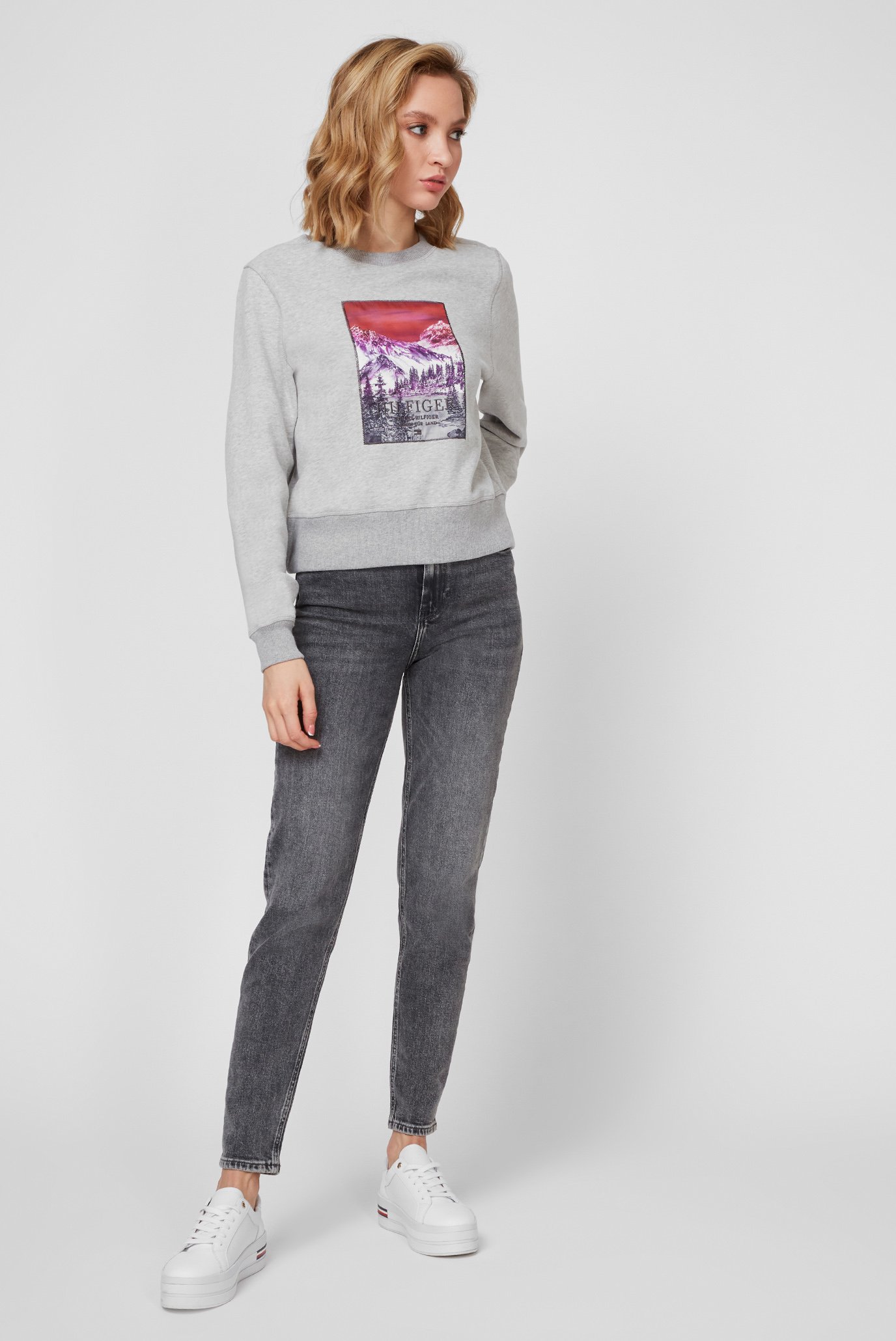 Женский серый свитшот ICON REGULAR C-NK 12