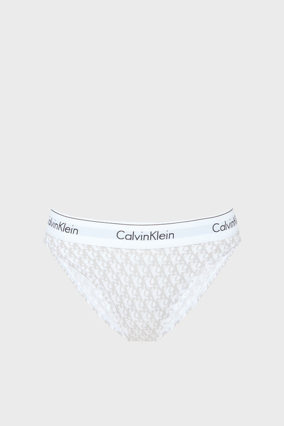Женские белые трусики с узором BIKINI Calvin Klein